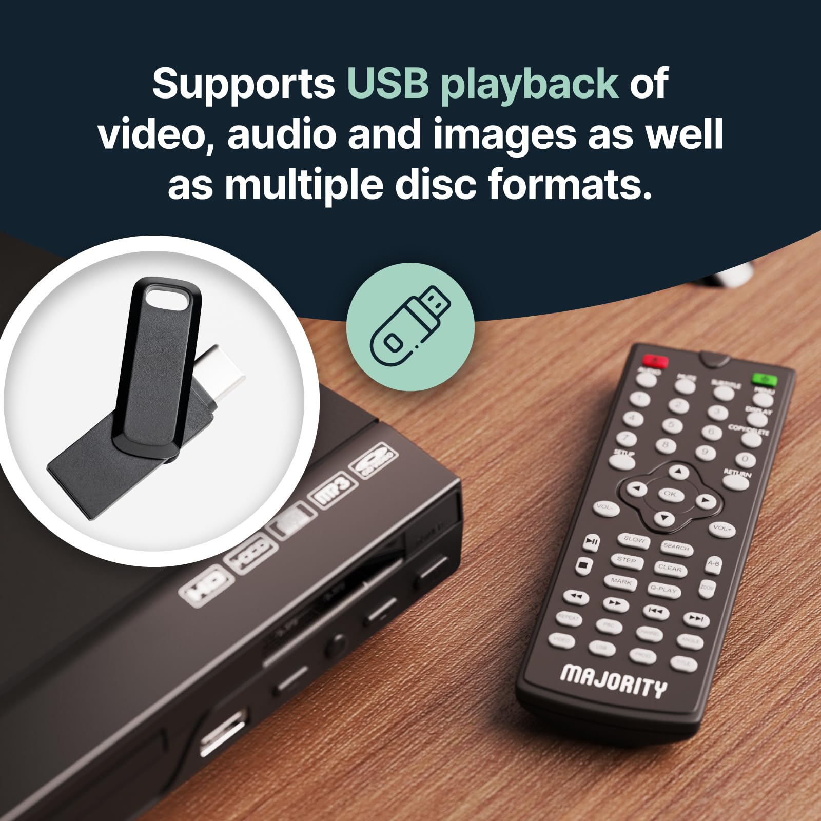 Hdmi Dvd Player For Tv | 1080P Region Free Dvd Players For Smart Tv | Mini Dvd Player With Usb, Cd & Mp3 | Hdmi Cable, Rca Cable