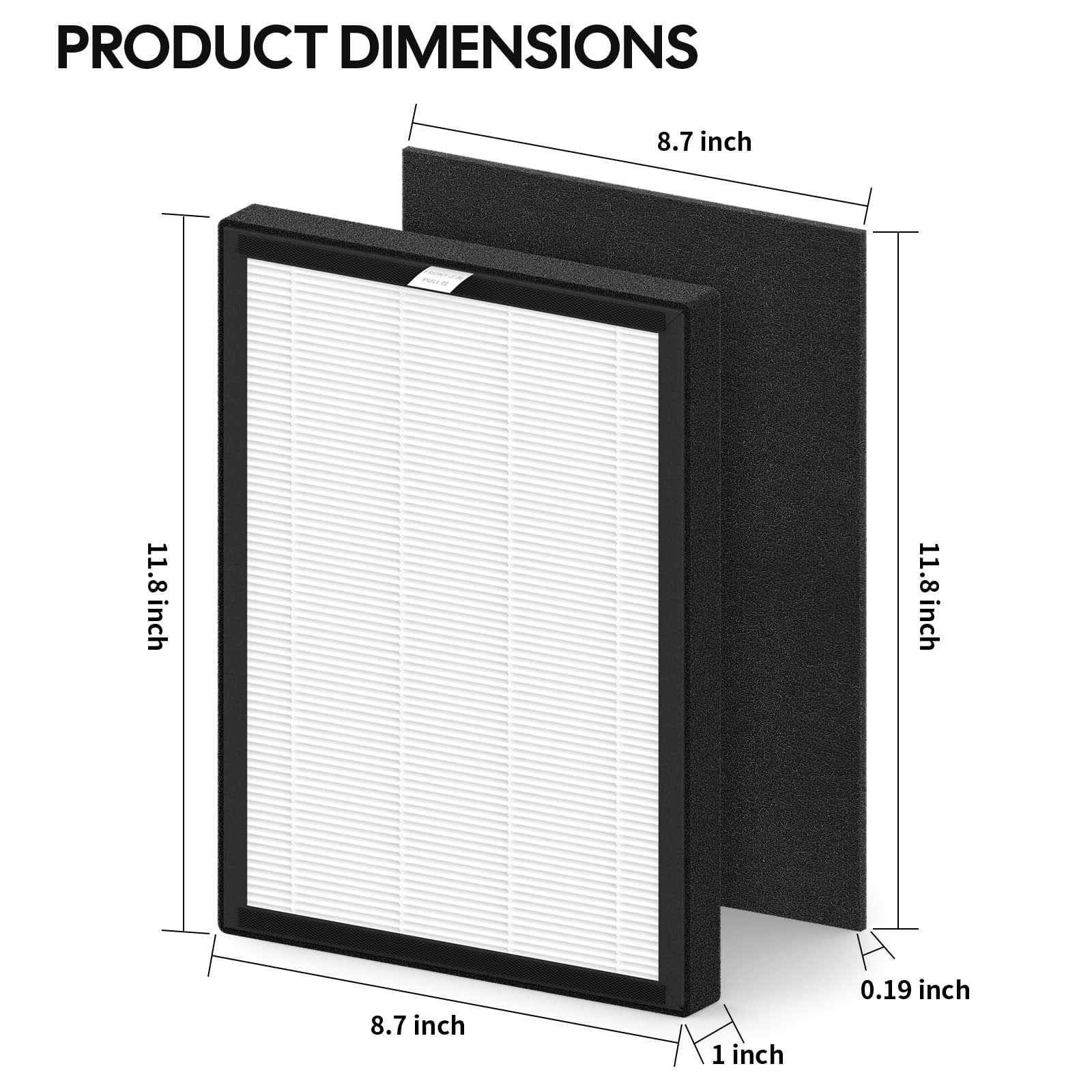 Veva 9000 Premium Hepa Replacement Filter Compatible With Veva Prohepa 9000 Purifier,Including 6 True Hepa Filters & 6 Carbon Fi