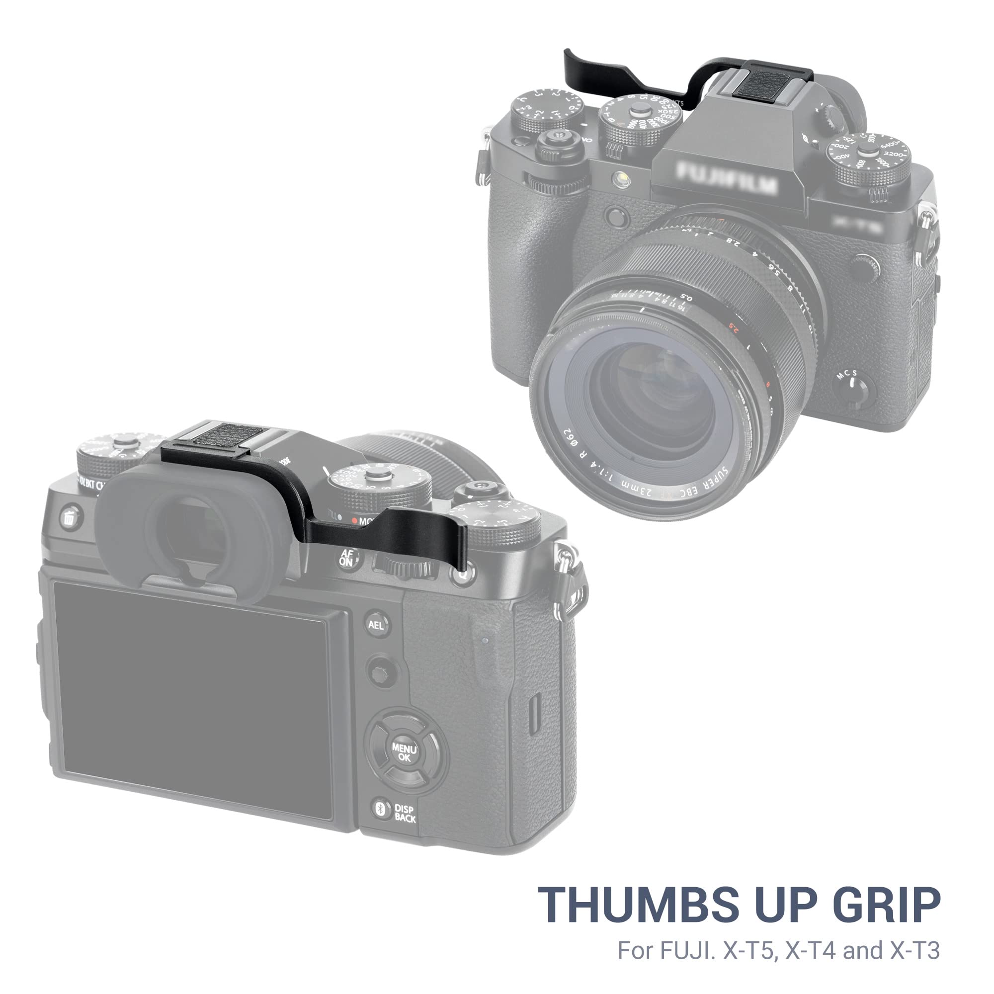 Jjc Metal Thumb Up Grip For Fujifilm Fuji X T5 Xt5 X T4 Xt4 X T3 Xt3 Camera, Hot Shoe Thumb Rest Support For Easier Handling & S