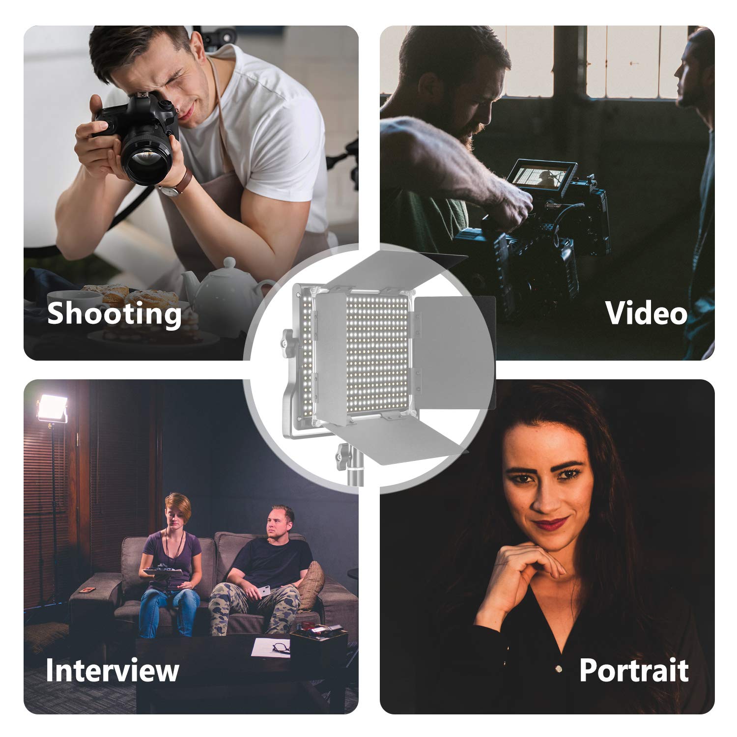 Neewer Professional Metal Bi Color Led Video Light For Studio, Youtube, Product Photography, Video Shooting, Durable Metal Frame