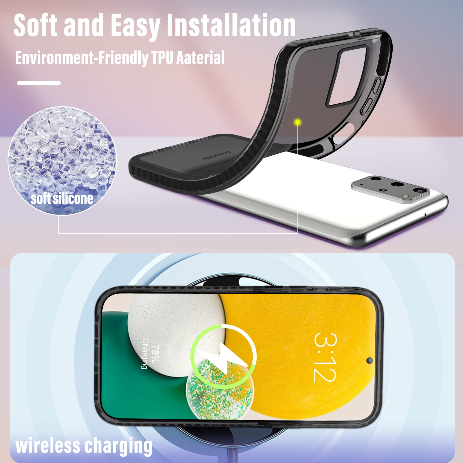 Toycamp For Samsung Galaxy S20 Plus Case For Women, Sunflower Cute Flower Floral Print Girly Design For Girls Teens Case, (6.7 I