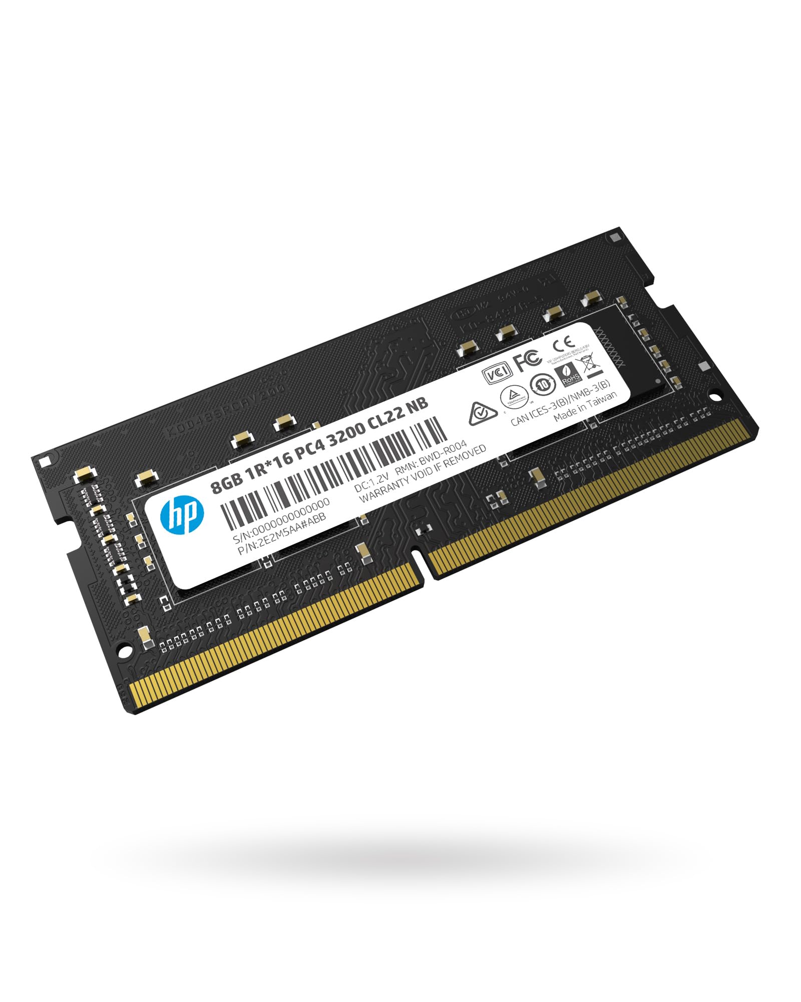 HP S1 8GB RAM DDR4 (1x8GB) Laptop Ram 3200 MHz SODIMM PC4 2500 CL22 Memory 1.2v   2E2M5AA#ABB