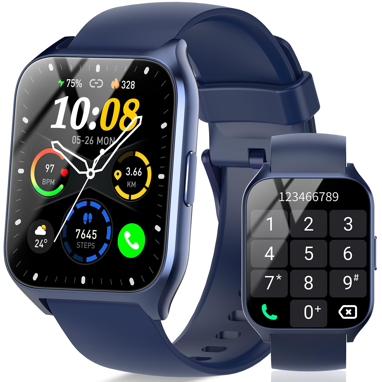 Smart Watch, 1.85'' Hd Smartwatch For Men (Answer/Make Call), Fitness Activity Tracker, 110+ Sports Modes/Heart Rate/Sleep Monit