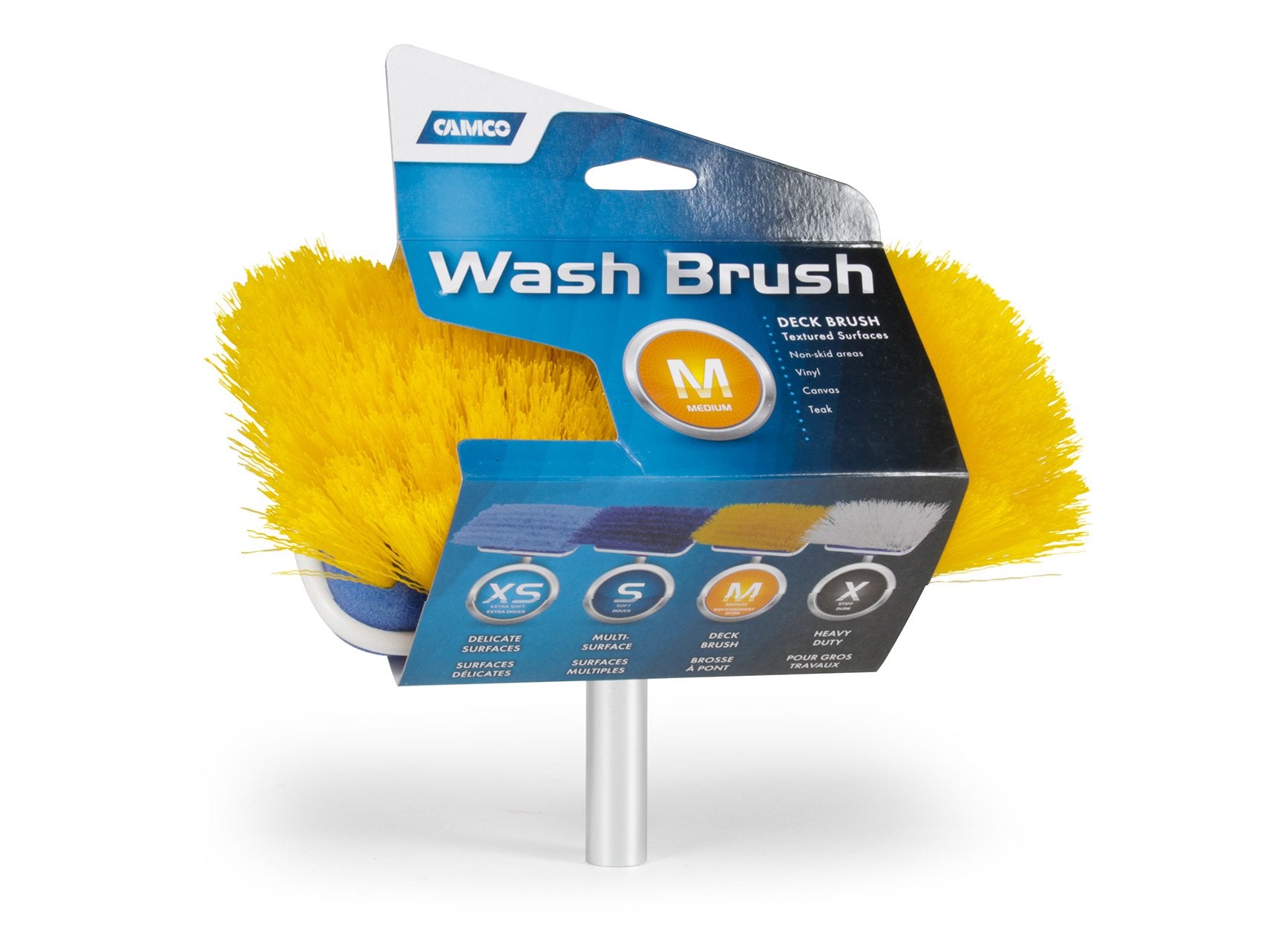 Camco Medium Brush Attachment | Features A 7-Inch Wide Brush Head | Great For Cleaning Rvs, Campers, Trailers, Boats, And More (,WBHDWB007H2SKLK