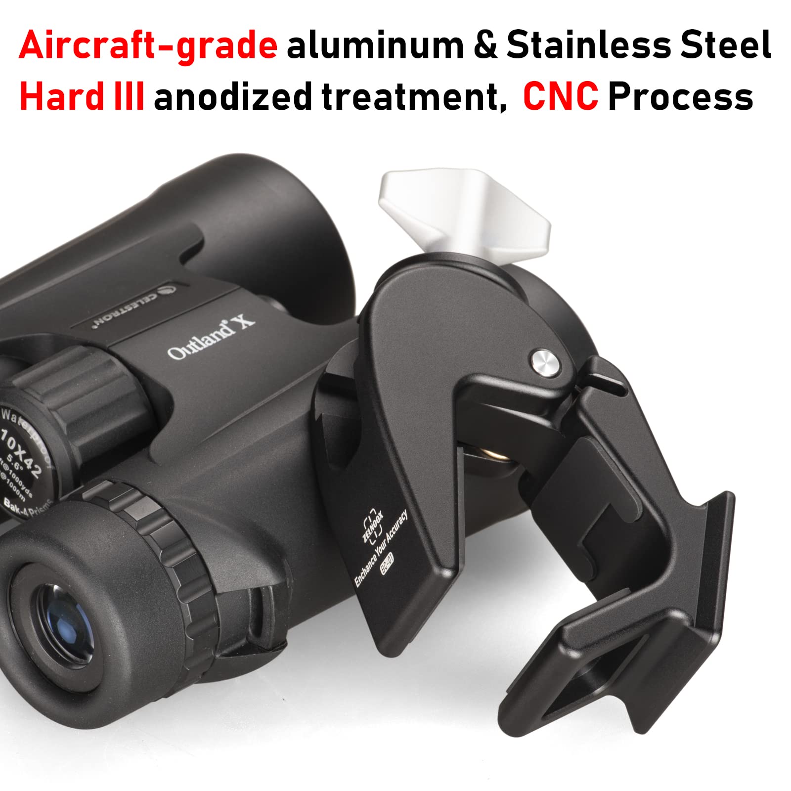 Binocular Tripod Mount Adapter,1/4'' 3/8'' Screw And Arca Quick Release Binocular Tripod Mount,Compatiable With Vortex Zeiss Nik