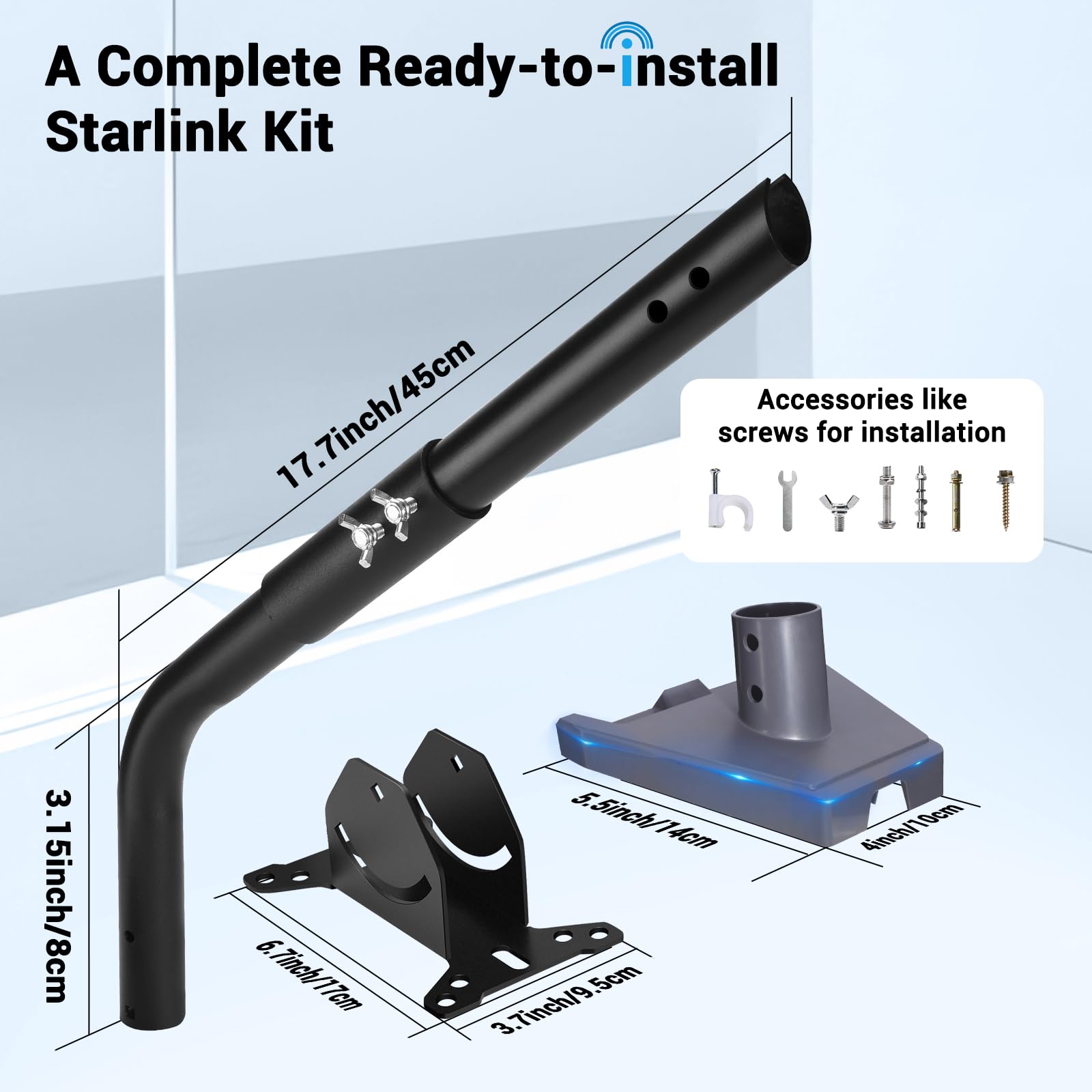 Gadfish Gen 3 Starlink Mount, Compatible With Gen3 Starlink, Adjustable Starlink Gen 3 Mount, Starlink Pole Mount+Starlink Gen 3