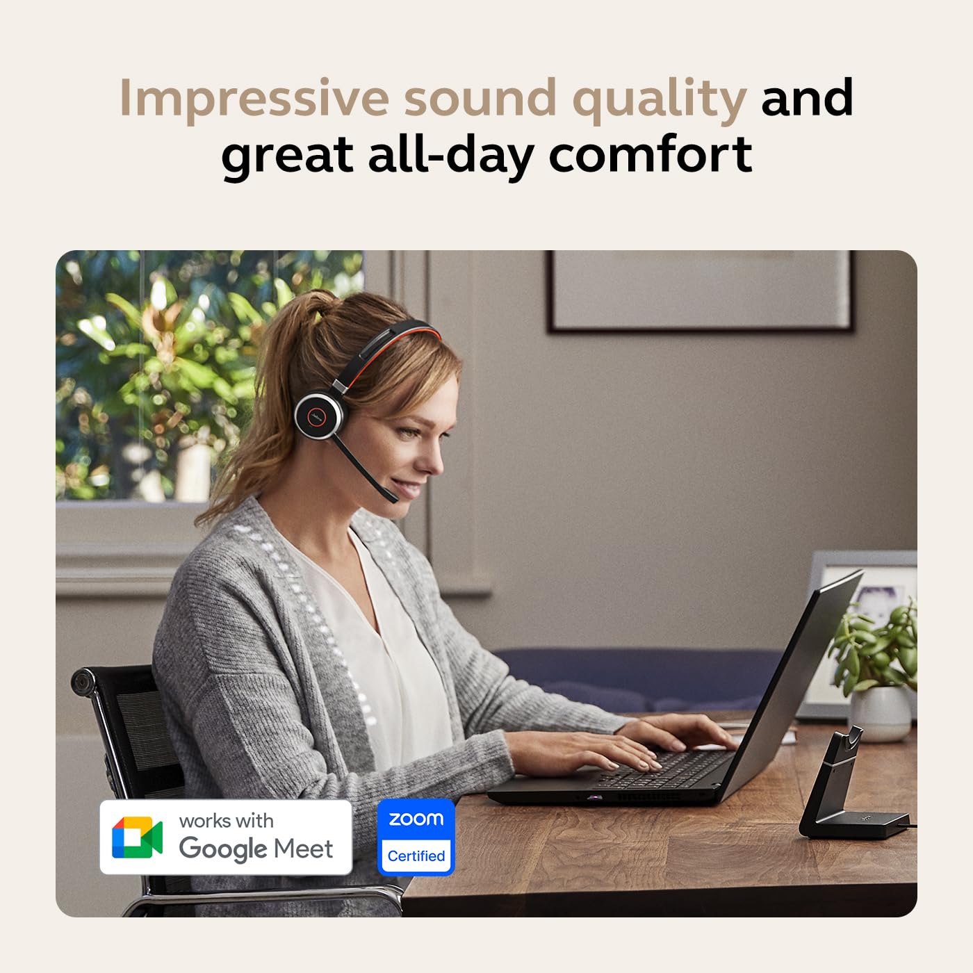 Jabra Evolve 65 Se Mono Wireless Headset   Bluetooth Headset With Noise Cancelling Mic And Long Lasting Battery   Unified Commun