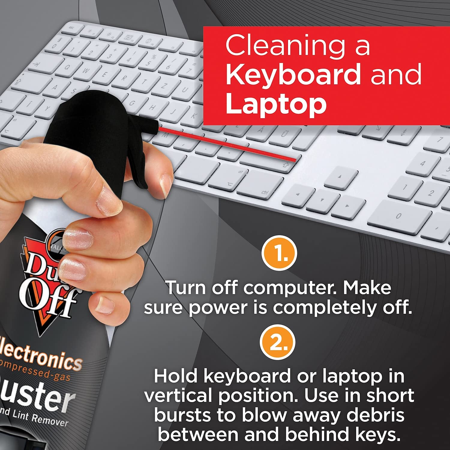 Dust Off Disposable Compressed Air Duster, 17 Oz Can, 2/Pack