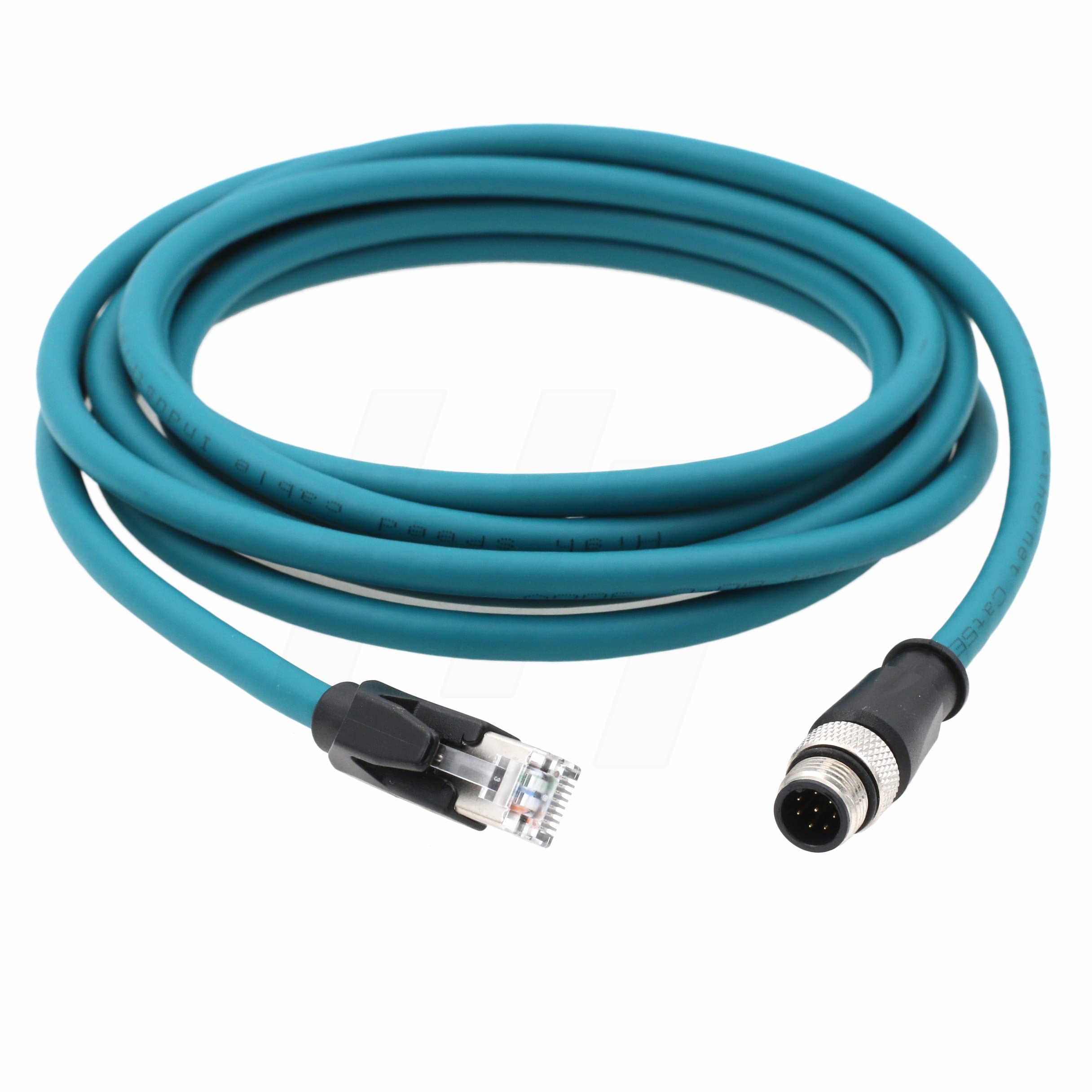 Hangton Ethernet Network Data Cable For Cognex In Sight Dmr Vision Sensor Omron, M12 8 Position A Code To Rj45 Cat 7E 15M