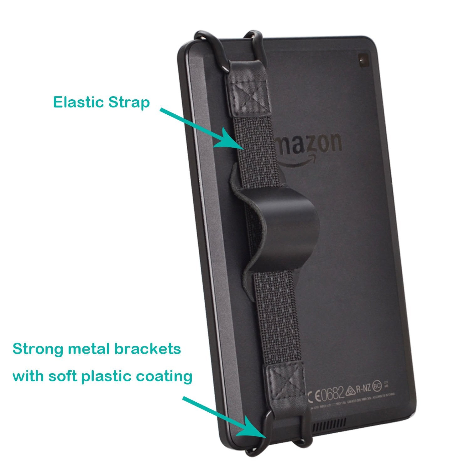 Wanpool Universal Non-Slip Hand Strap Holder Support With Adjustable Leather Belt Stand, For Kindle 6 Inch E-Readers - Paperwhit