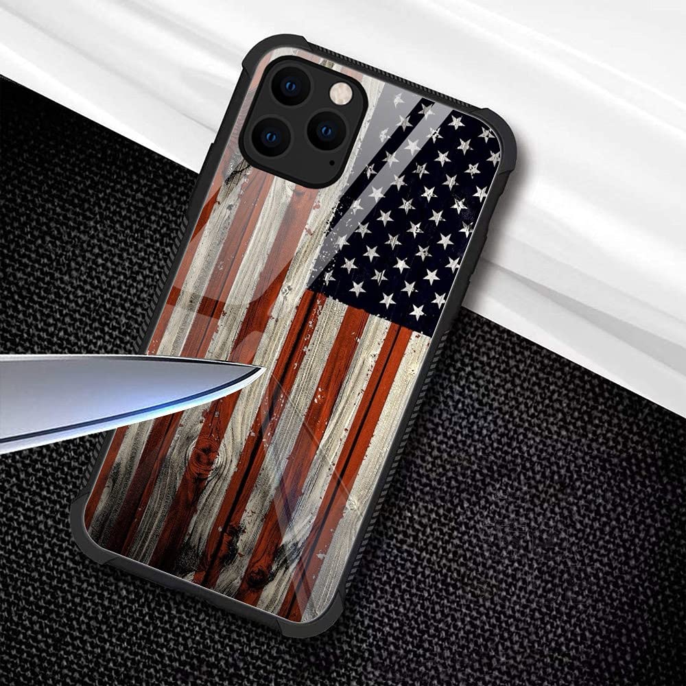 Iphone 13 Mini Case,Red Wood Usa Flag Iphone 13 Mini Cases For Men Boy,Drop Protection Cool Pattern With Soft Tpu Bumper Case Fo