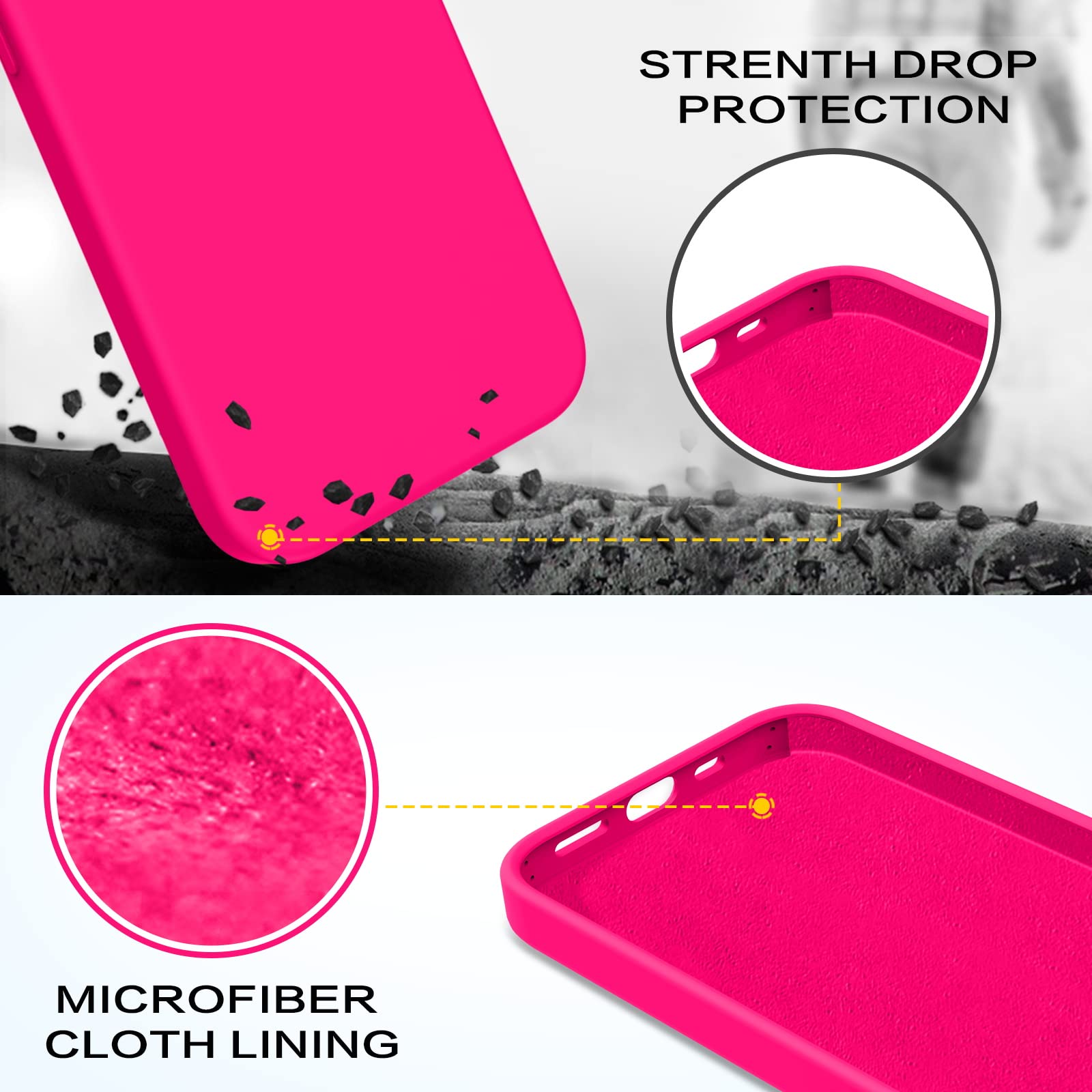 Bentoben Iphone 13 Mini Case, Iphone 13 Mini Phone Case, Slim Fit Liquid Silicone Soft Gel Rubber Anti Scratch Shockproof Phone