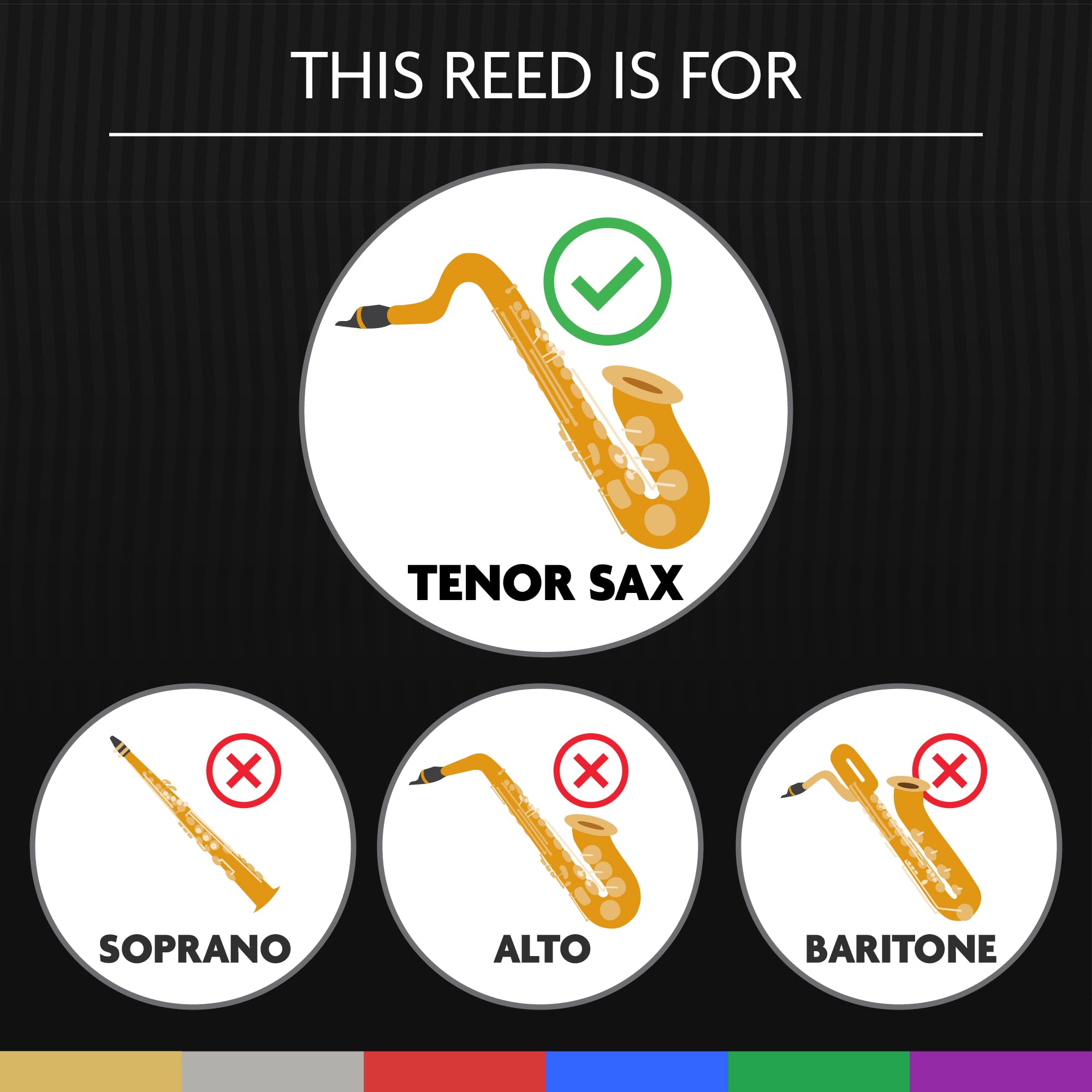 L  Gre Reeds - Tenor Saxophone Reed, Signature, Strength 3.25 (Tsg3.25) - Premium Synthetic Woodwind Reed