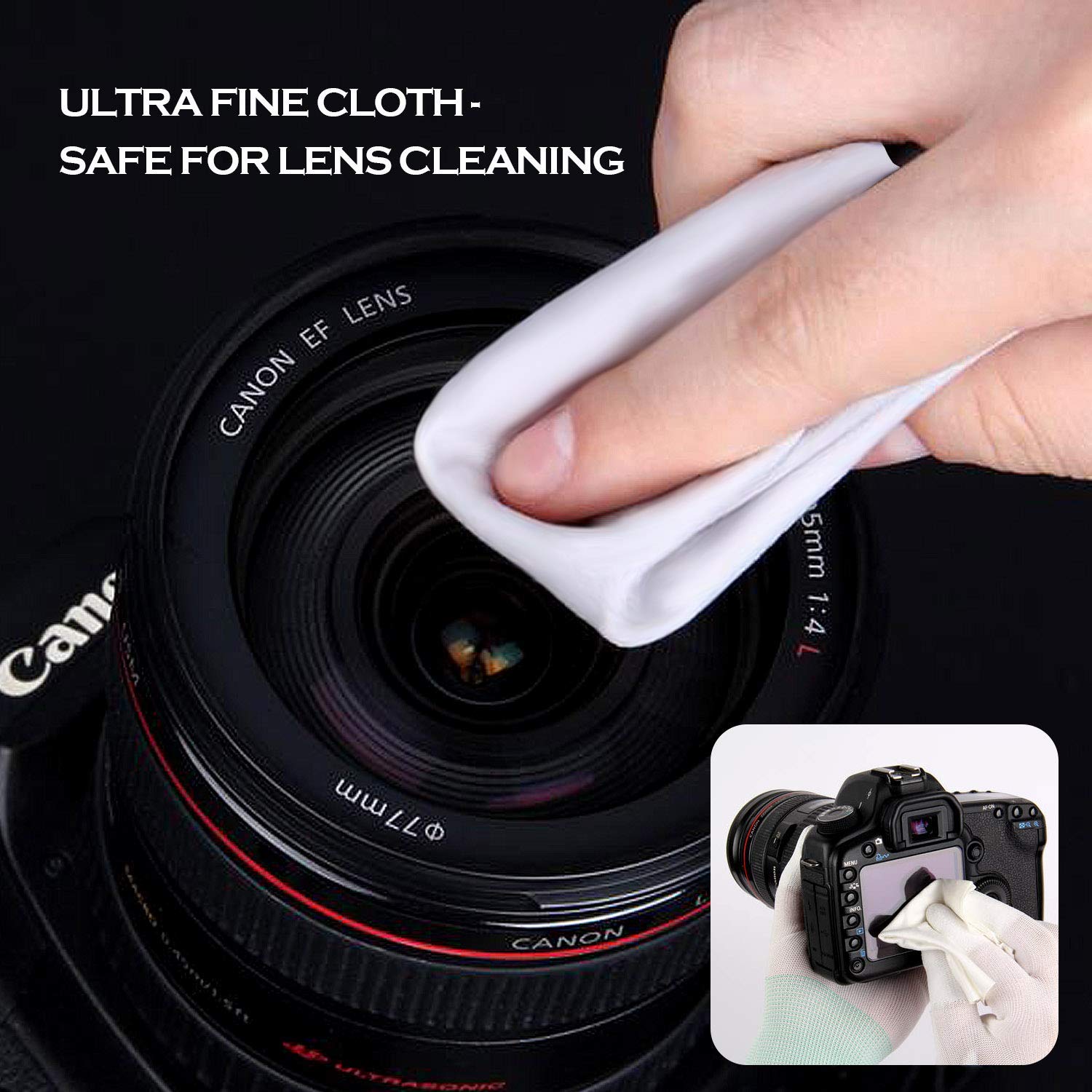 Aawipes Eyeglasses Cleaning Cloths Microfiber Lens Cleaning Cloths For Eyeglasses Optical Grade Lens, Wide Angle Lens, Telephoto Lens,Camera Lens, Microlens, Magnifier,Slr Camera Lens (6'X7', 30 Pack)