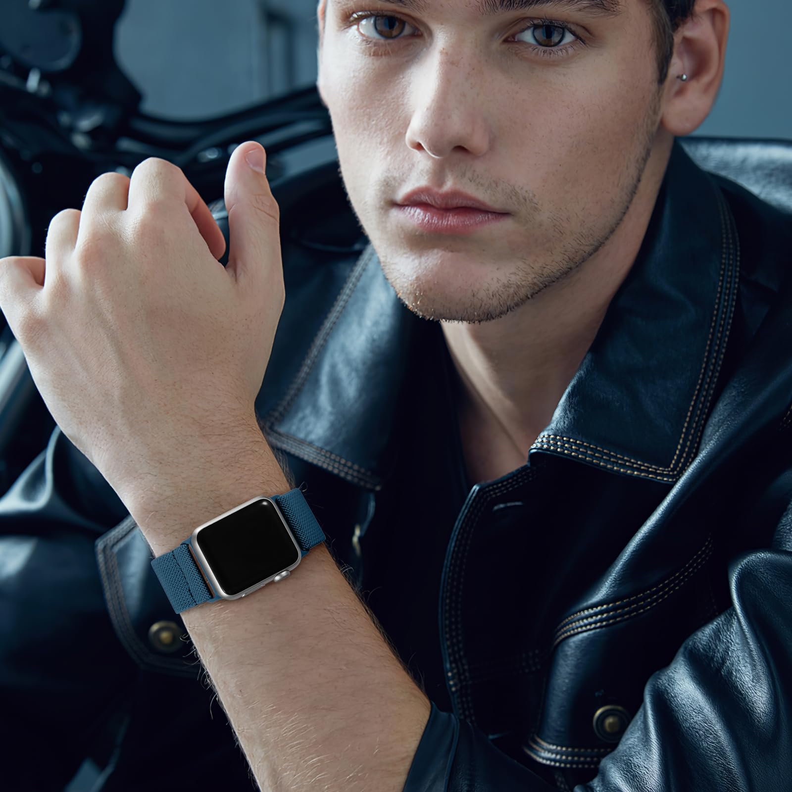 Daqin Compatible With Apple Watch Band 38Mm 40Mm 41Mm 42Mm 44Mm 45Mm 49Mm For Women Men, Stretchy Solo Loop Nylon Elastic Braide