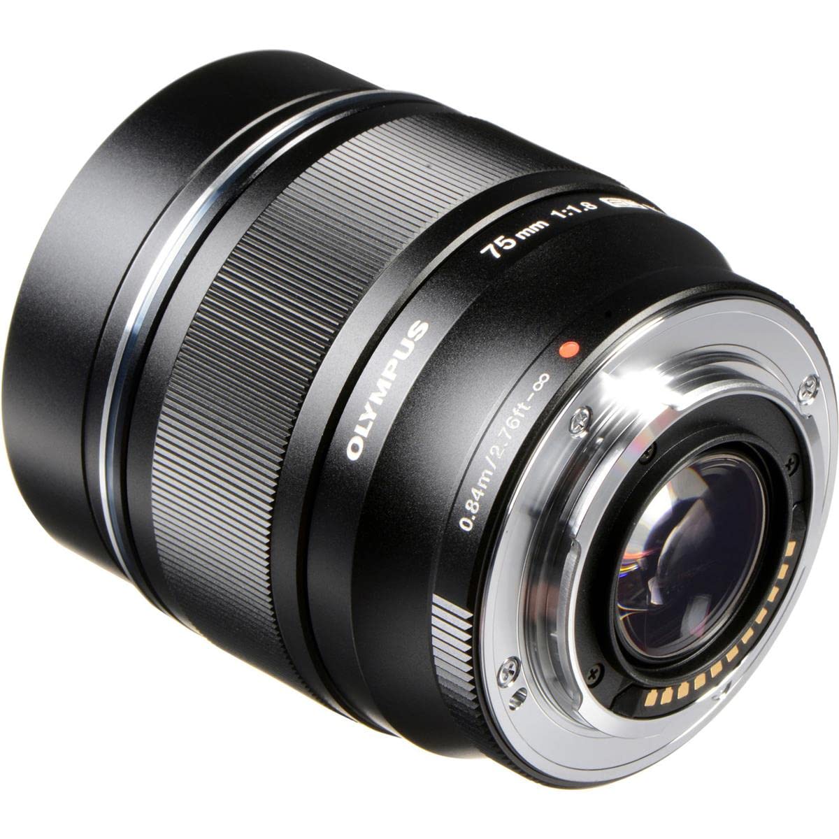 Om System Olympus M.Zuiko Digital 75Mm F1.8 Black For Micro Four Thirds System Camera, Compact Design, Beautiful Bokeh,Bright