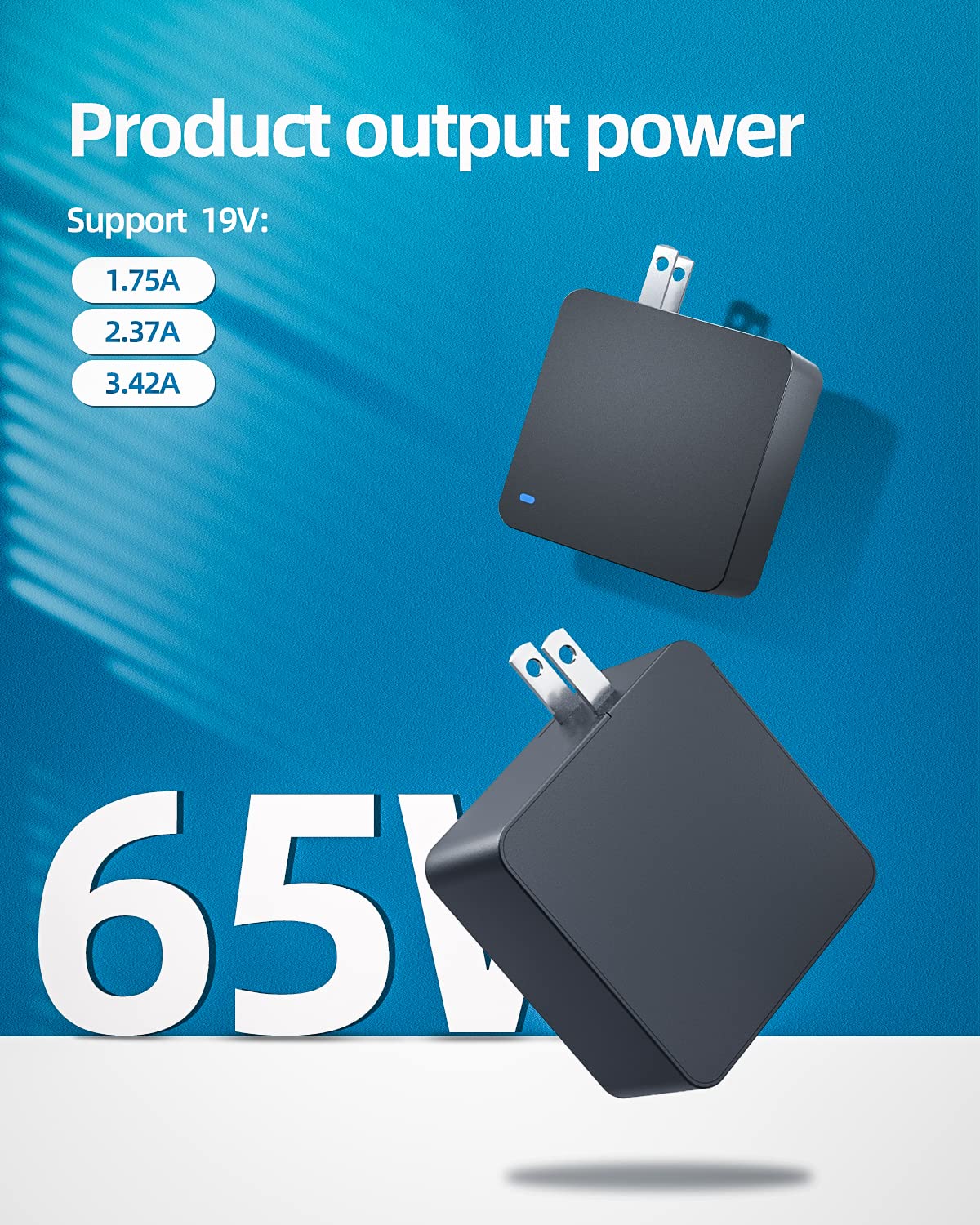 Laptop Charger For Asus, (Ul Safety Certified), Round Connector, 65W, 45W, 33W