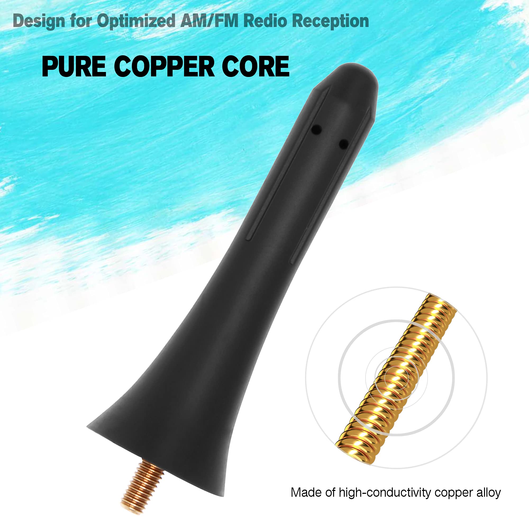 Ksaauto 3 Inch Stubby Antenna For 2006 2024 Mazda Miata Mx 5 Rf Nd Nc ? Oem Nf47 66 A30A, Sporty Line Design Improves Appearance