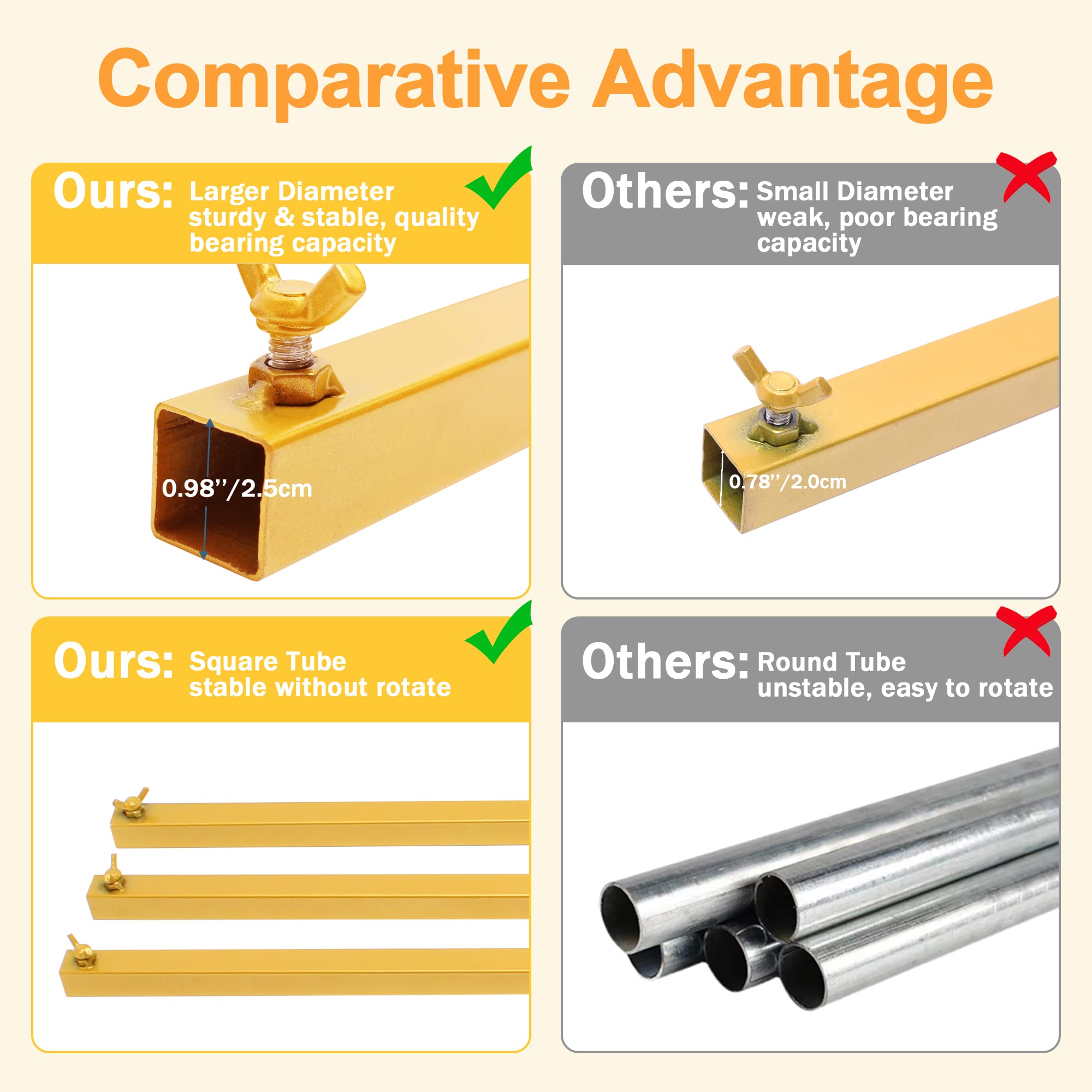 Heavy Duty Backdrop Stand 8Ft X 8Ft Gold Pipe And Drape Backdrop Stand Kit Adjustable Metal Backdrop Sand For Wedding Photobooth