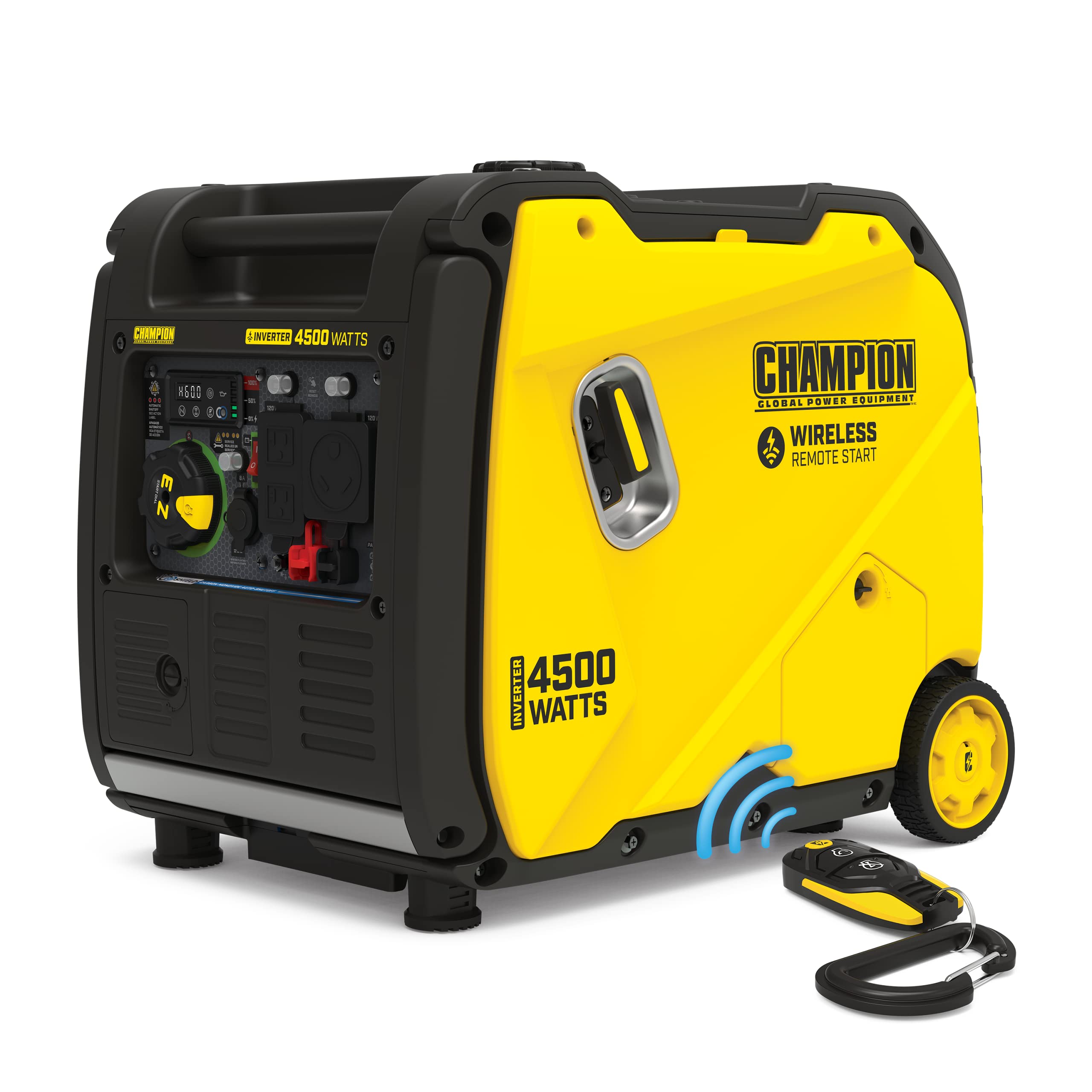 Champion Power Equipment 4500 Watt Wireless Remote Start Rv Ready Portable Inverter Generator With Quiet Technology And Co Shiel