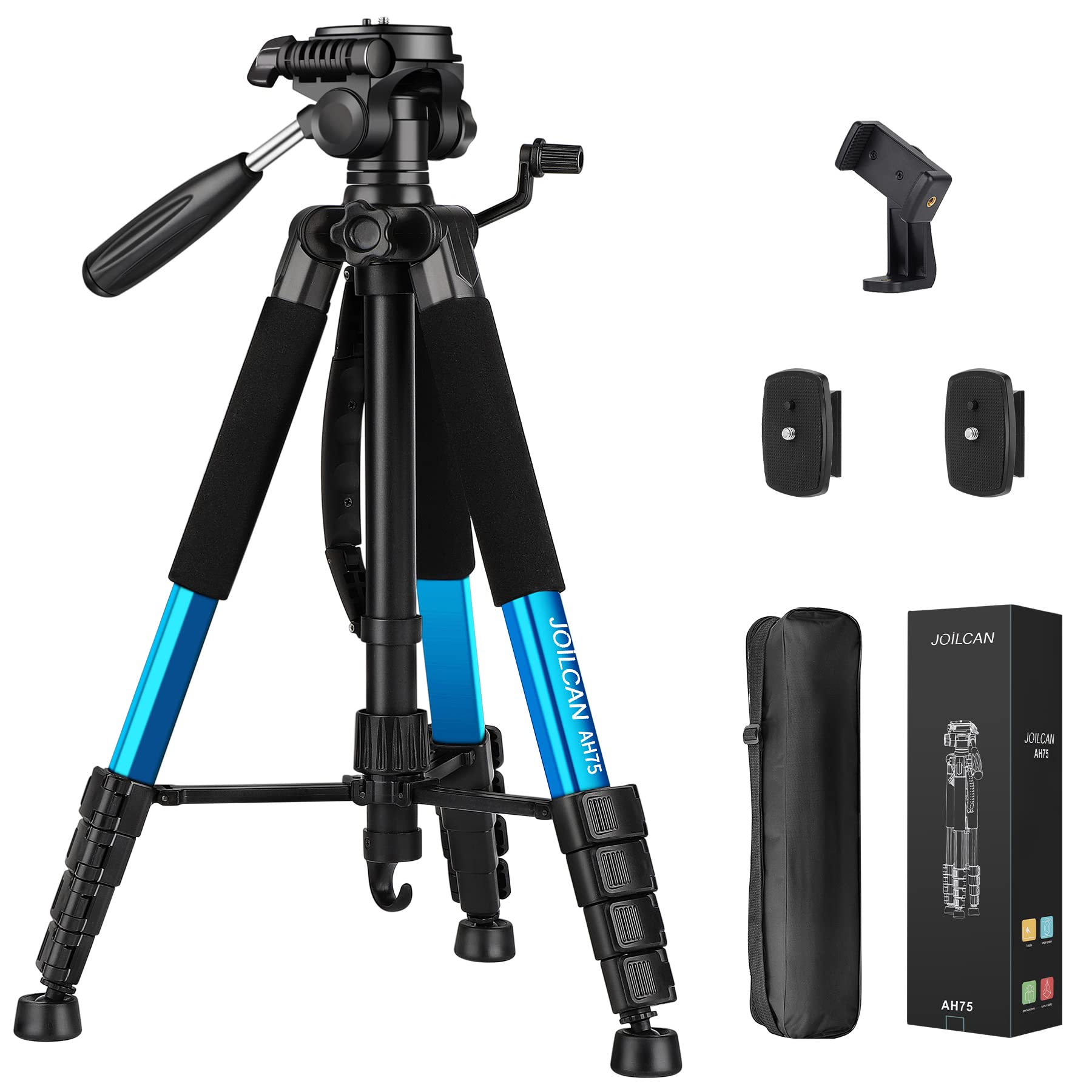 Joilcan Tripod Camera Tripods, 74'' Tripod For Camera Cell Phone Video Recording, Heavy Duty Tall Camera Tripod Stand, Professio