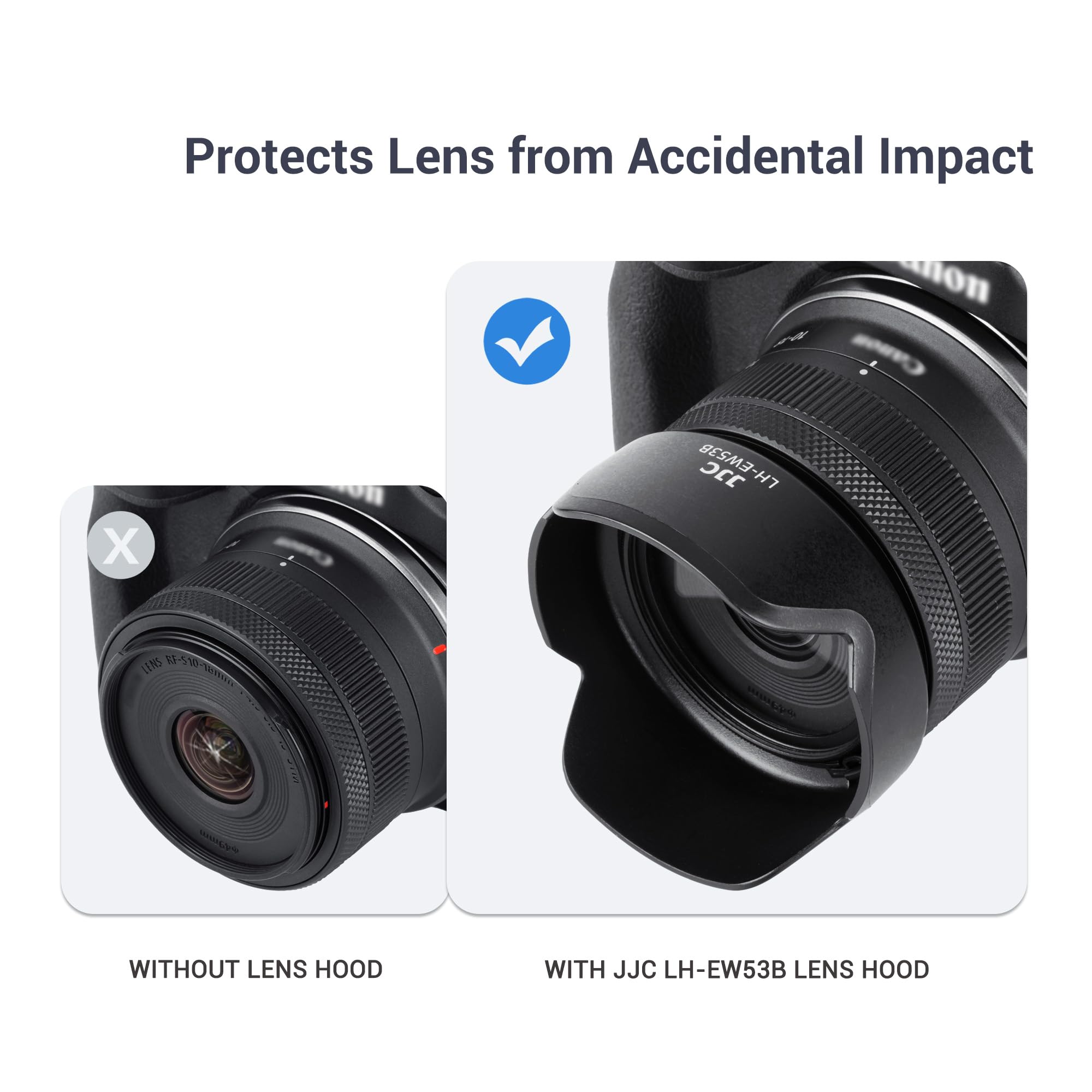 Tulip Lens Hood For Canon Rf S 10 18Mm F/4.5 6.3 Is Stm Lens, Reversible Lens Shade Protector Replaces Canon Ew 53B, Compatible