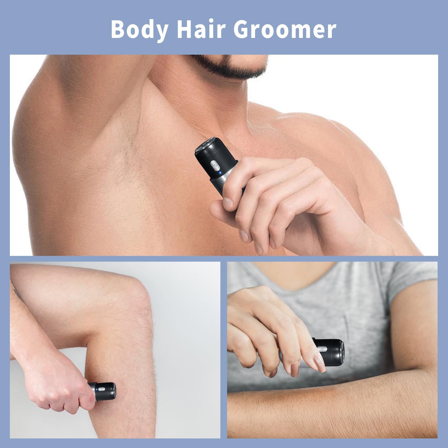 Mini Electric Shaver, Compact Electric Razor For Men Women, Usb C Rechargeable Mini Shaver, Waterproof Portable Shaver, Powerful