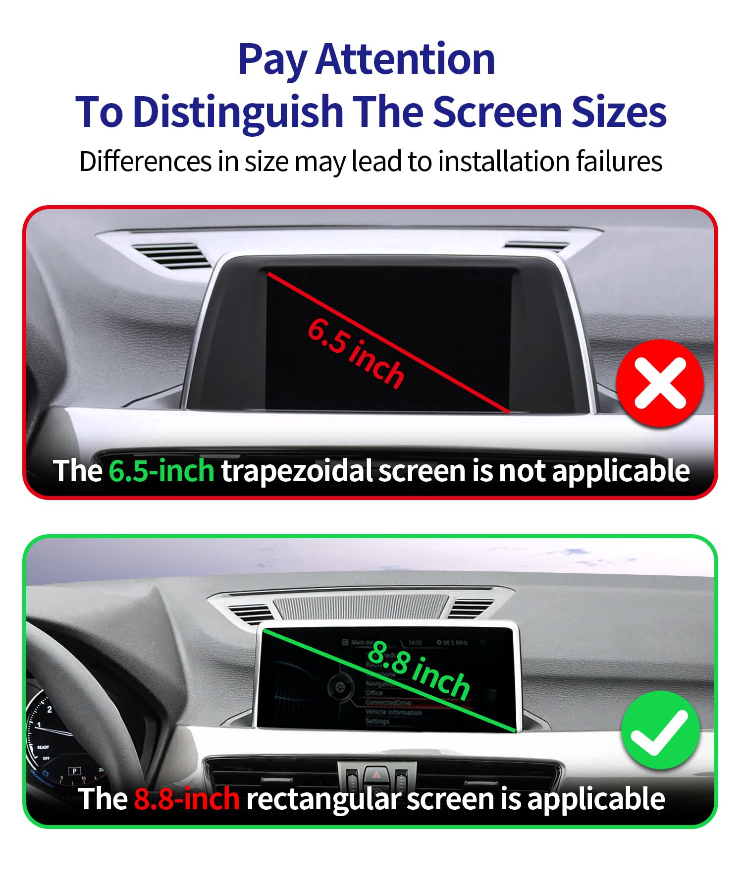 Masergogo Car Phone Holder For 2016-2022 Bmw X1 / 2018-2023 Bmw X2, 360 Rotation, 8.8 Inch Screen Fixed Clip, Auto Accessories N