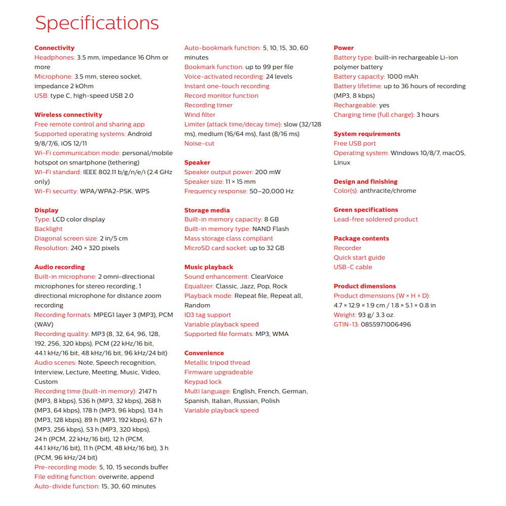 Dvt6110 Voicetracer Digital