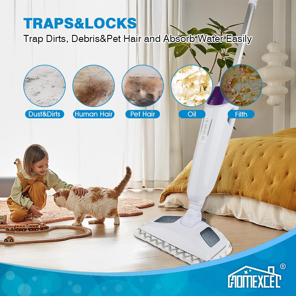 Homexcel Steam Mop Replacement Pads Compatible With Bissell Powerfresh Steam Mop 1940 1806 1440 1544 Series, Model 19402 19404 1