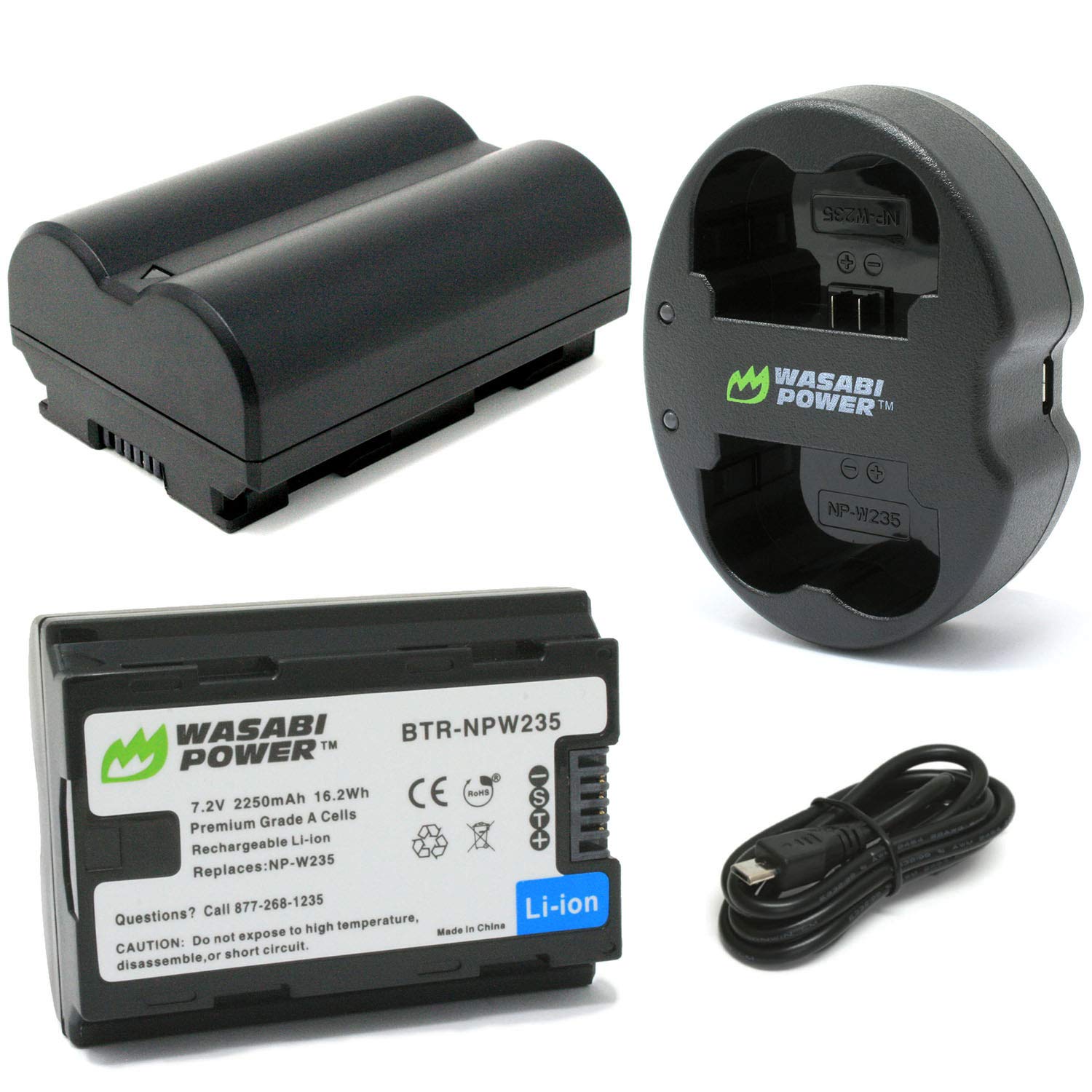 Wasabi Power Battery (2 Pack) & Dual Charger For Fujifilm Np W235 & Compatible With Fujifilm X H2S, Gfx 50S Ii, Gfx 100S, Fujifi