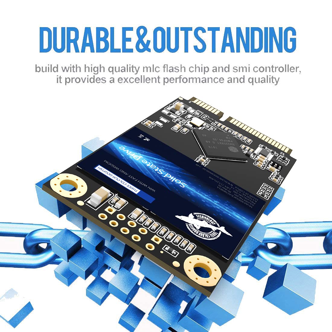 Ssd Msata 1Tb Dogfish Internal Solid State Drive High Performance Hard Drive For Desktop Laptop Sata Iii 6Gb/S Includes Ssd 16Gb