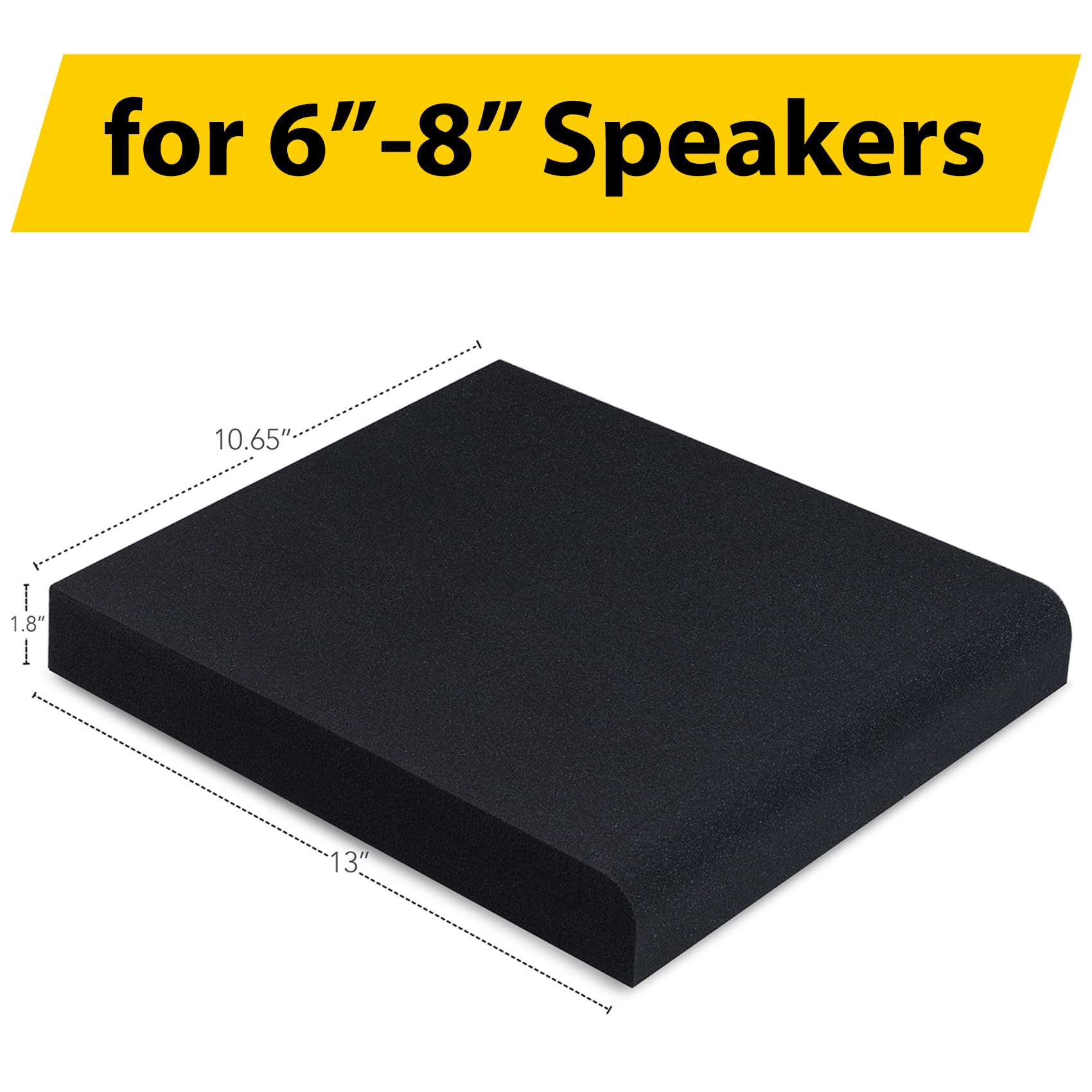 Sound Addicted   Studio Monitor Isolation Pads Suitable For 6.5, 7 And 8 Inches Large Speakers  Reduce Vibrations And Fits Most