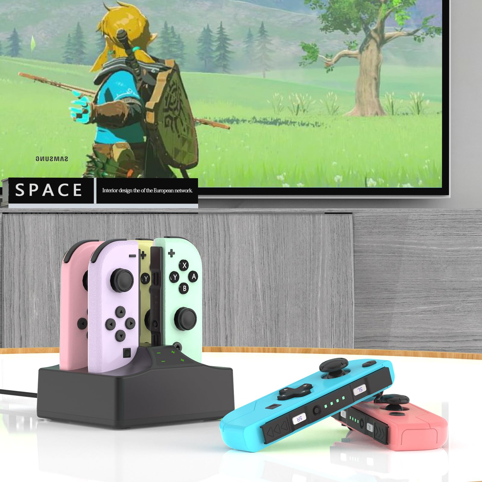 Joycon Charging Dock For Nintendo Switch & Switch Oled, Yccsky Charger Station For Switch Joy Con With A Usb Type C Charging Cab