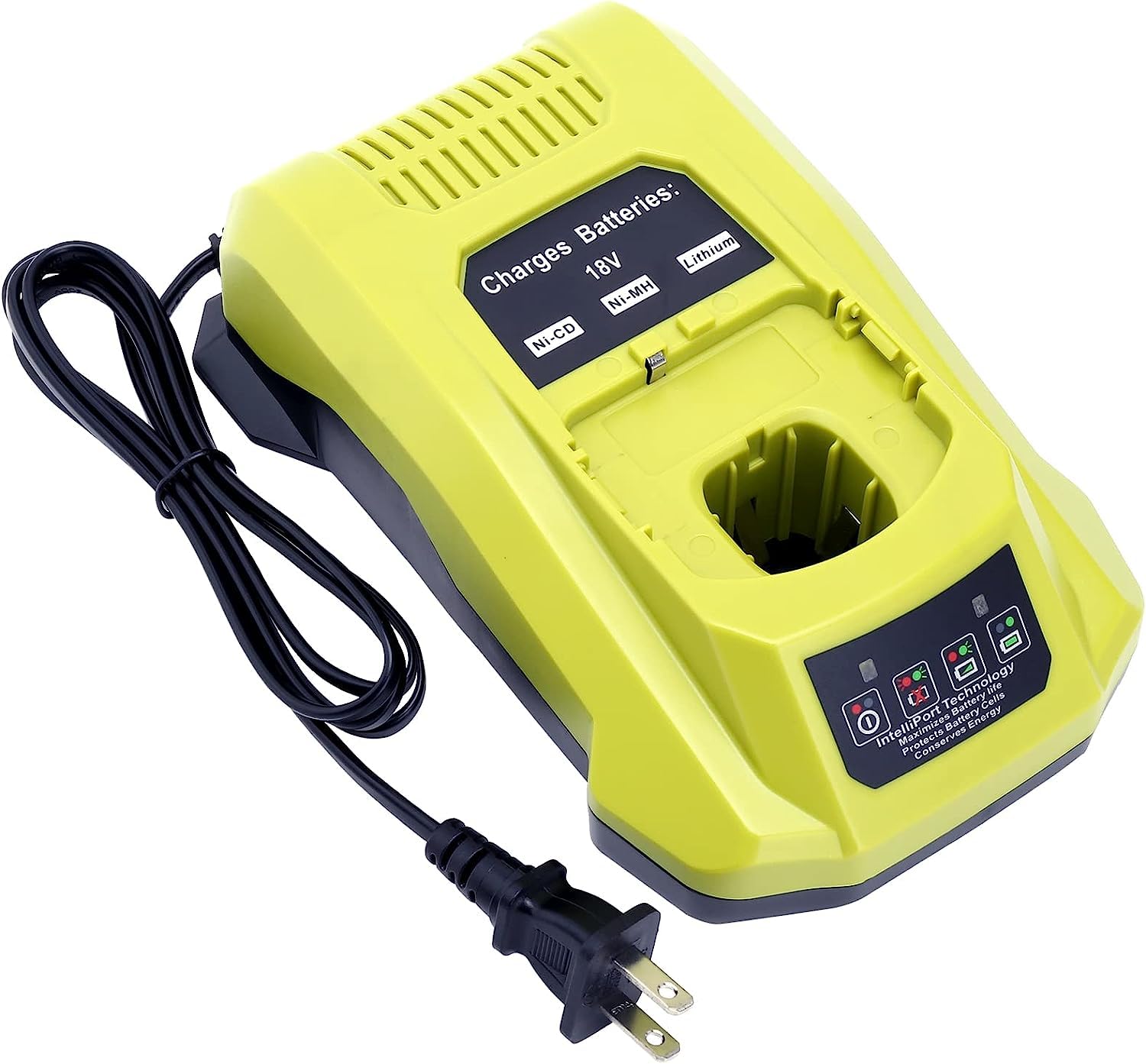 P117 Dual Chemistry Fast Charger Replace for Ryobi 12V-18V Lithium NiCad NiMh Battery Ryobi 18-Volt One+ P102 P108 P189 P197 P10