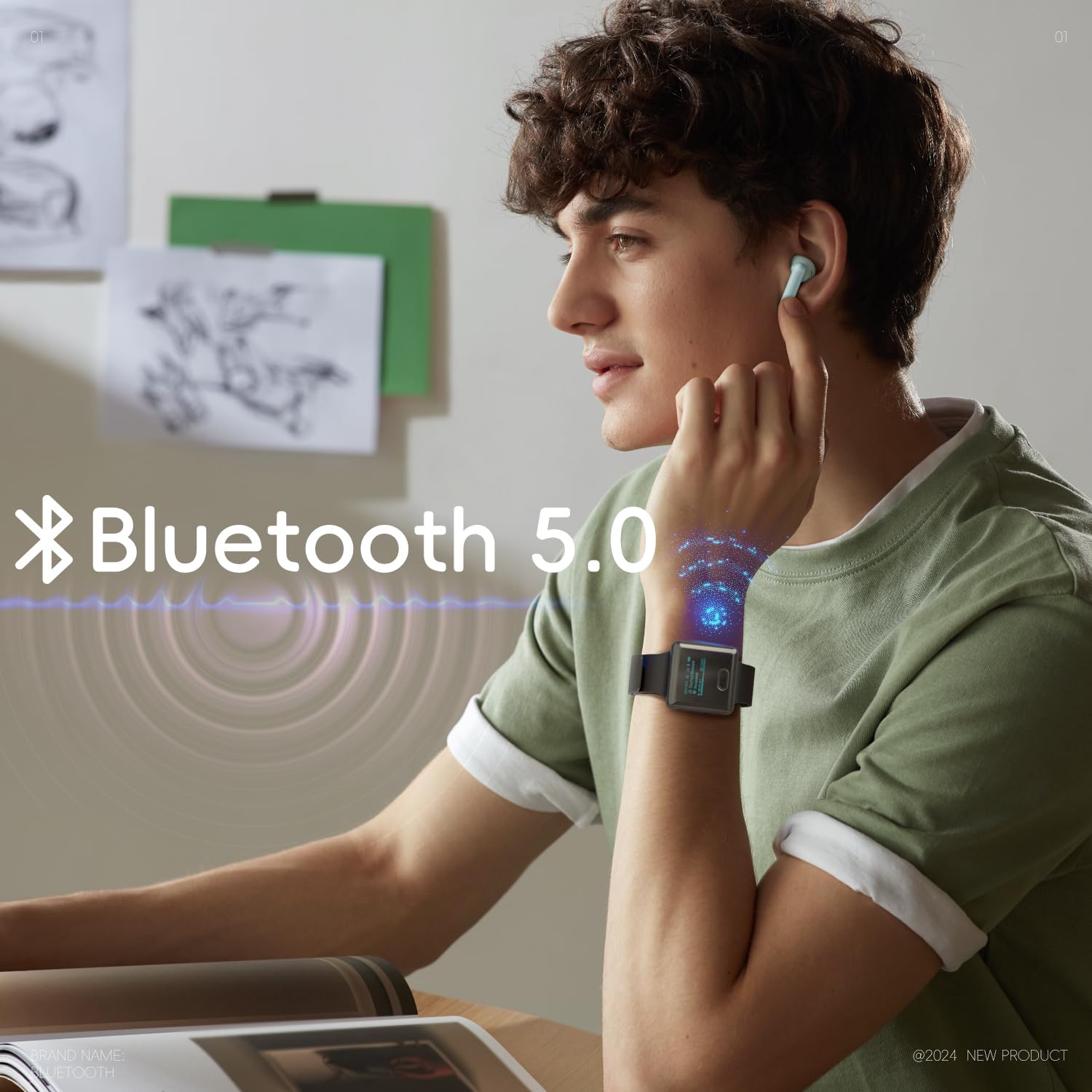 Wiwoo Mp3 Player With Bluetooth, 16Gb Sport Bluetooth Mp3 Player With Watch Band And Clip For Climbing Hiking Cycling Jogging Yo