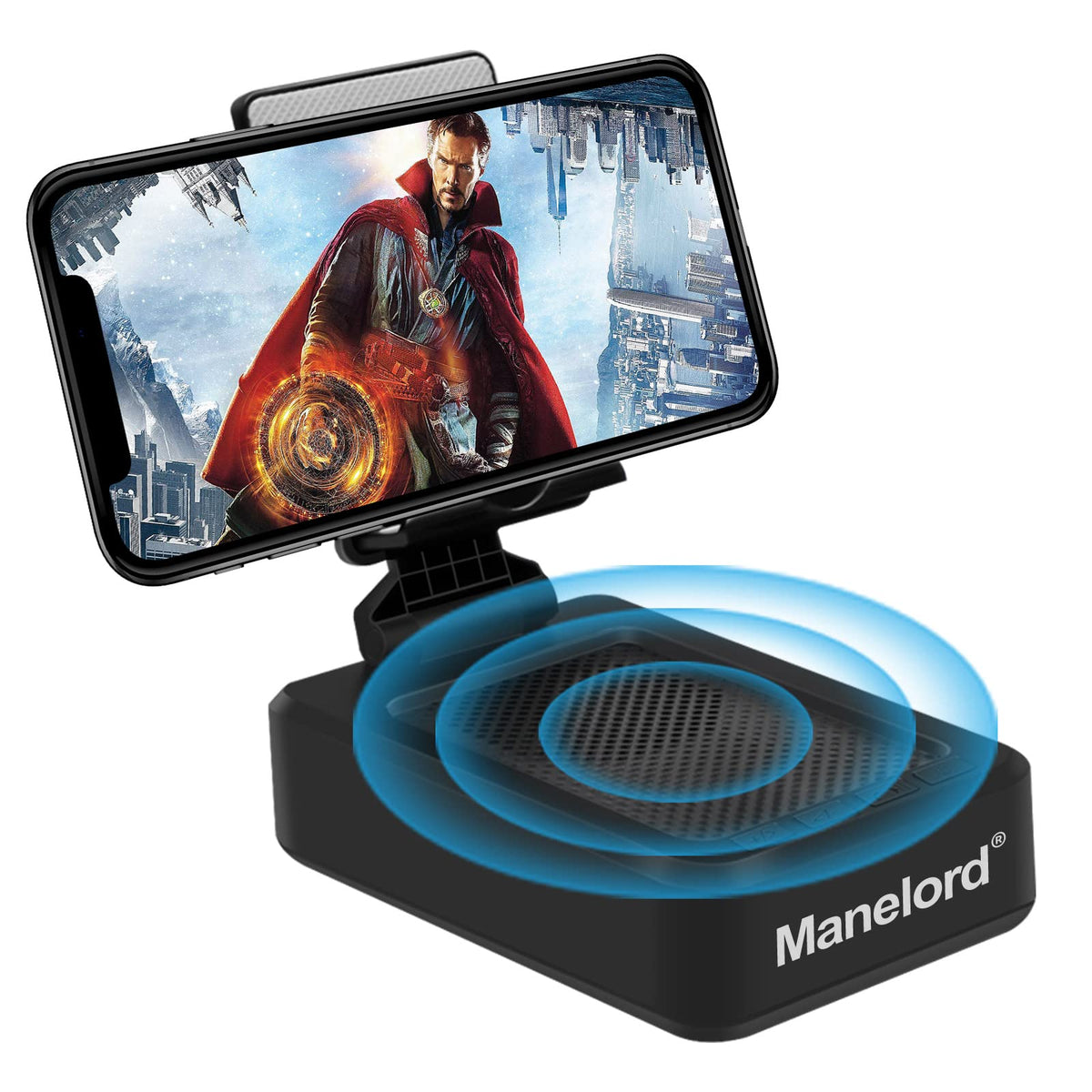 Cell Phone Stand With Wireless Bluetooth Speaker Compatible For Iphone/Samsung/Ipad Tablet, Anti Slip Design Phone Stand With Hd
