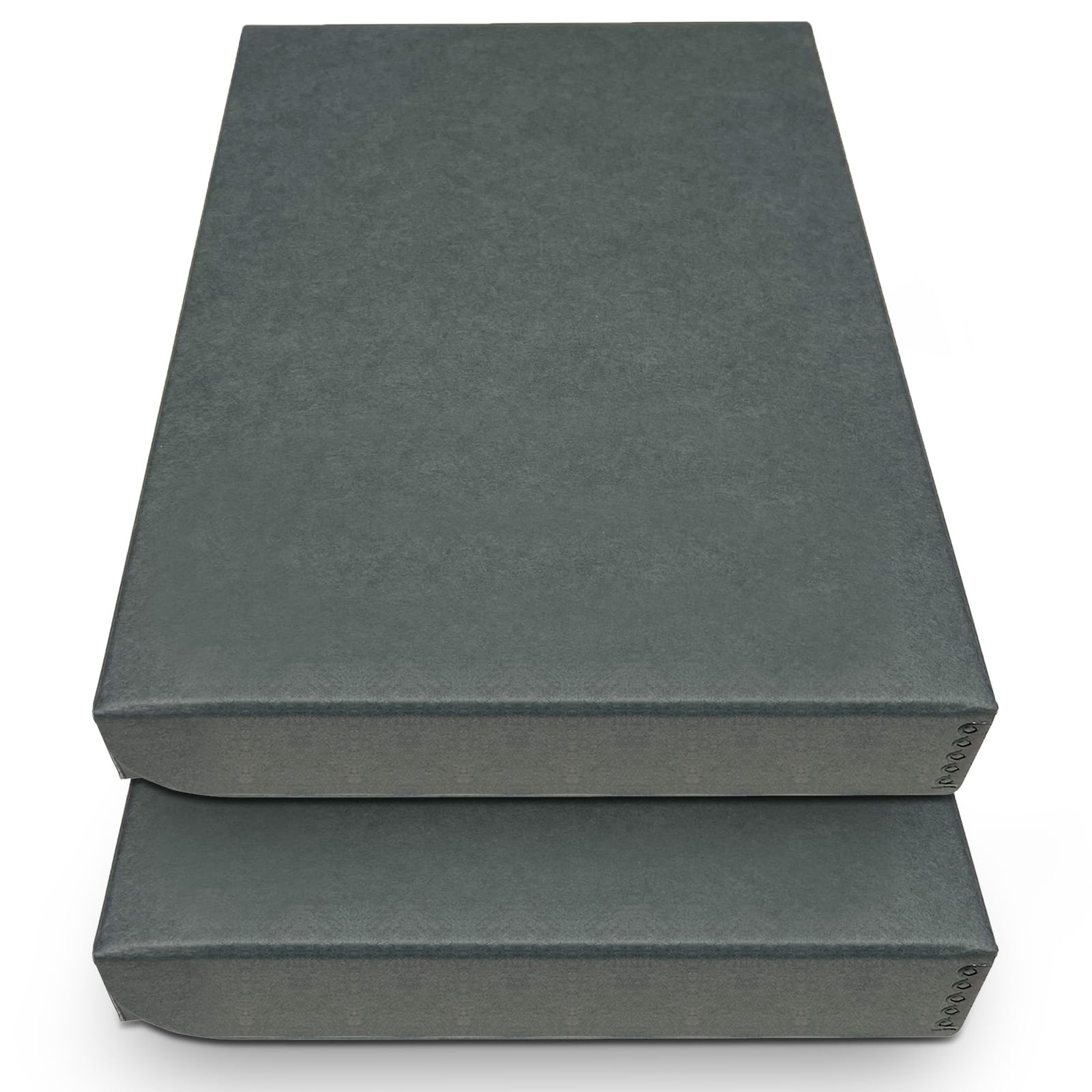 Golden State Art, Archival Folio Storage Box 9X12, Clamshell Design With Metal Edge, Preserve And Store Photos Documents Cards Prints Arts And Crafts Diy, Gray, Pack Of 2