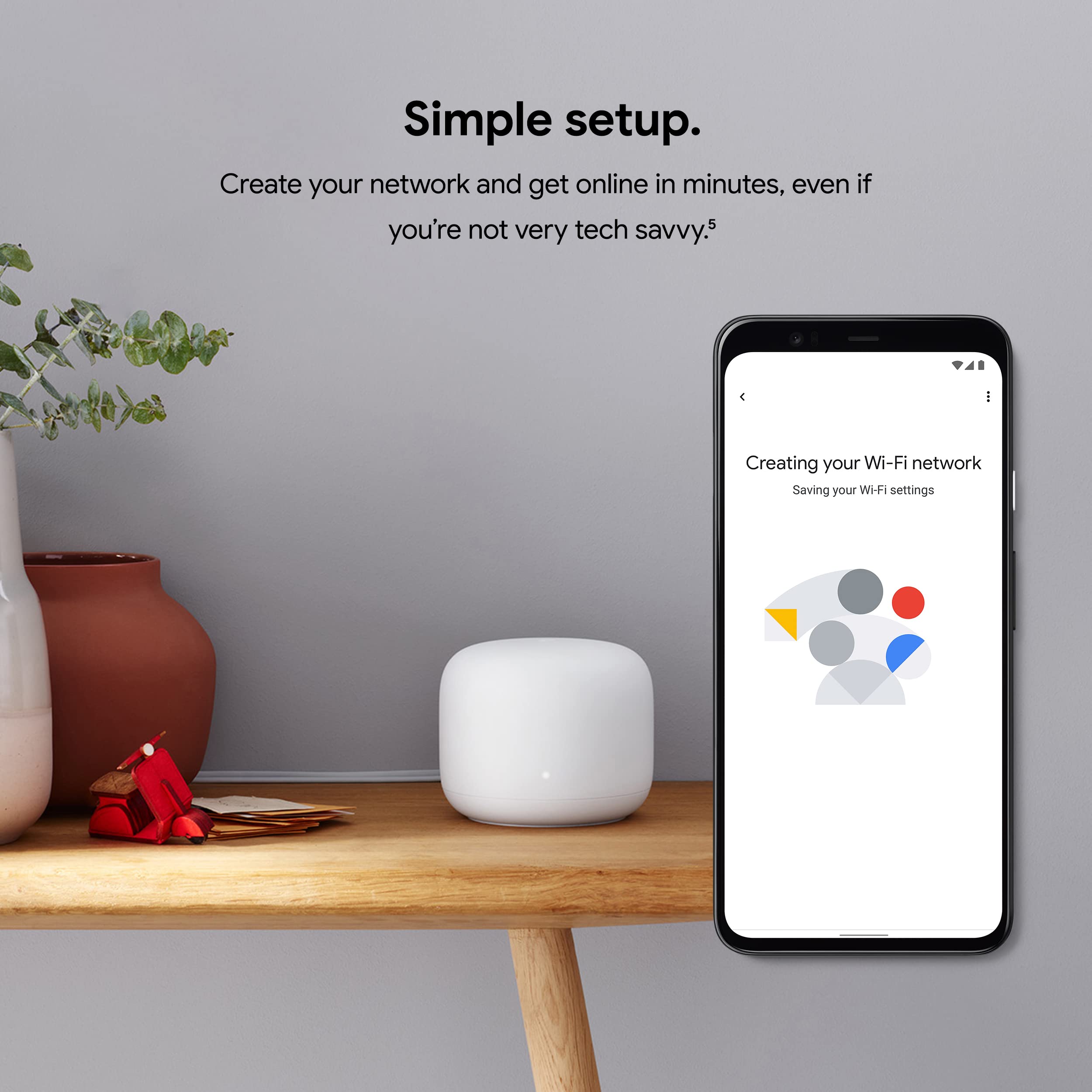 Nest Wifi Router And 2 Points   Wifi Extender With Smart Speaker   Works With Google Wifi (3 Pack) White