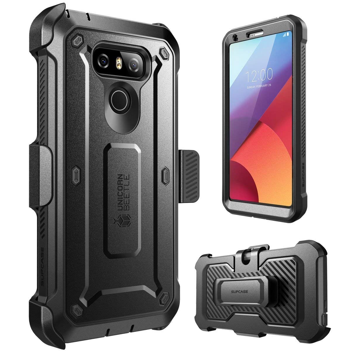 Supcase Lg G6 Case, Lg G6 Plus Case, Unicorn Beetle Pro Series Full-Body Rugged Case With Built-In Screen Protector For Lg G6 Ca