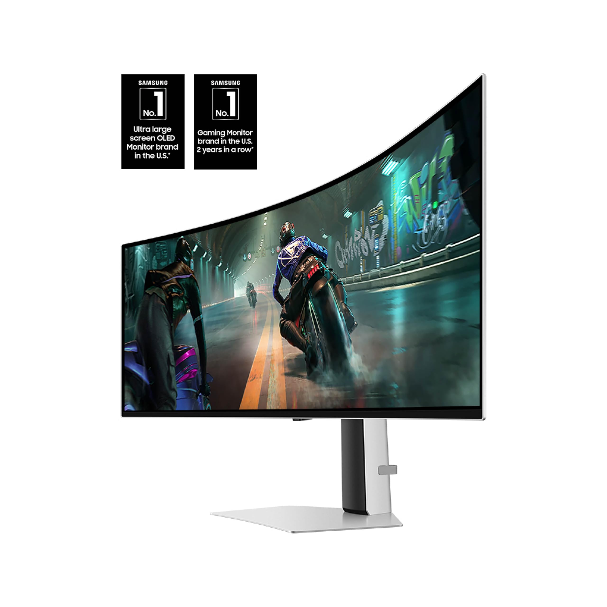 Samsung 49 Odyssey Oled G9 (G91Sd) Dual Qhd Qd-Oled G-Sync Compatible Curved Gaming Monitor, 144Hz, 0.03Ms, Amd Freesync Premium