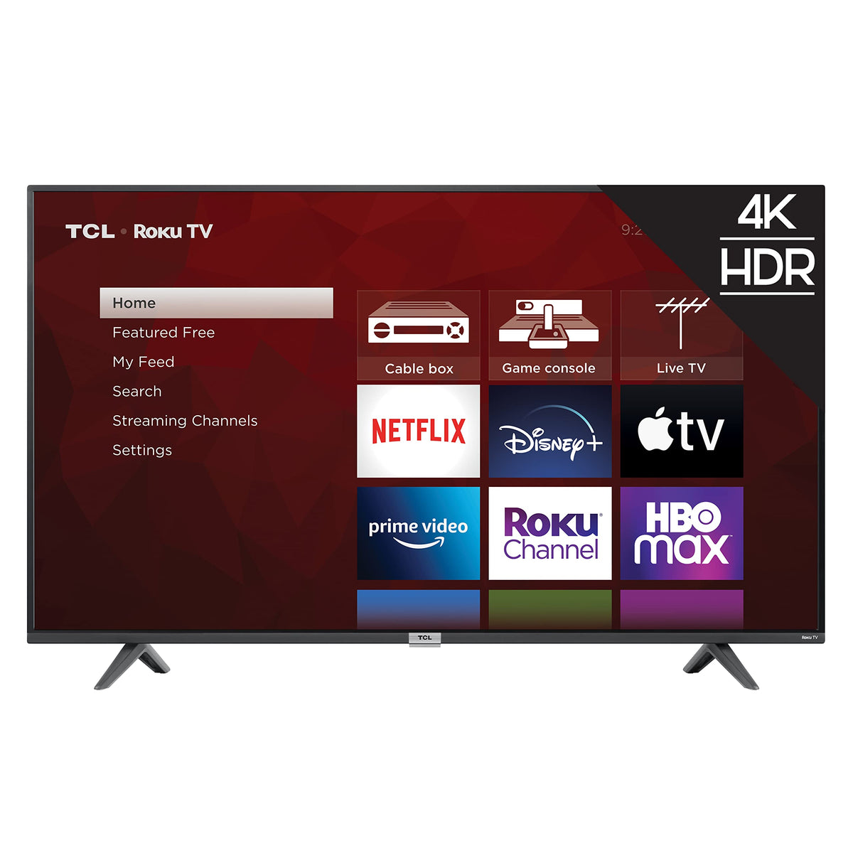 Tcl 65 Inch Class 4 Series 4K Uhd Hdr Smart Roku Tv   65S435 2021 Model Black