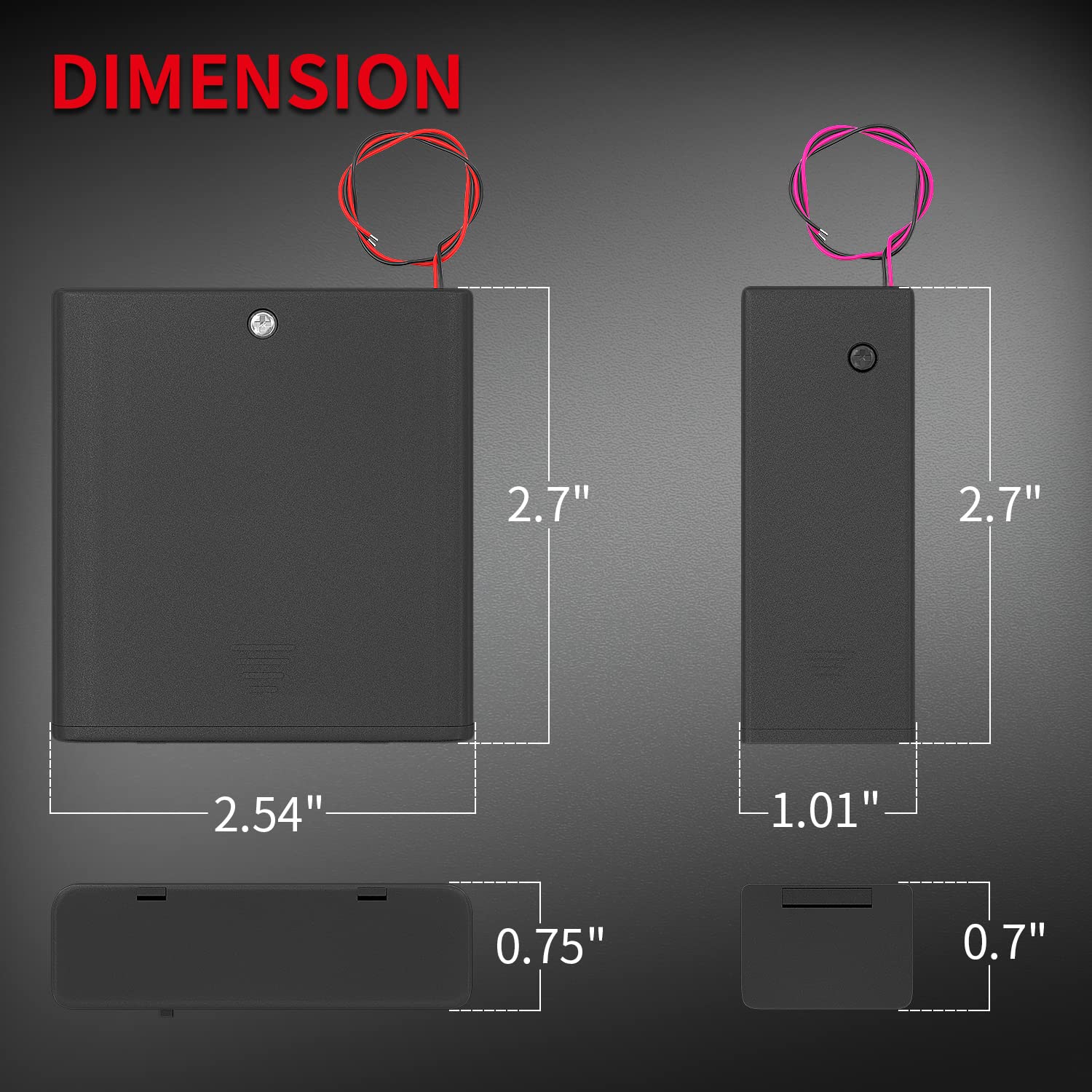Daiertek Aa Battery Holder Pack Single Aa Battery Holder 2 Aa Battery Holder 3 Aa Battery Holder 4 Aa Battery Holder With Switch