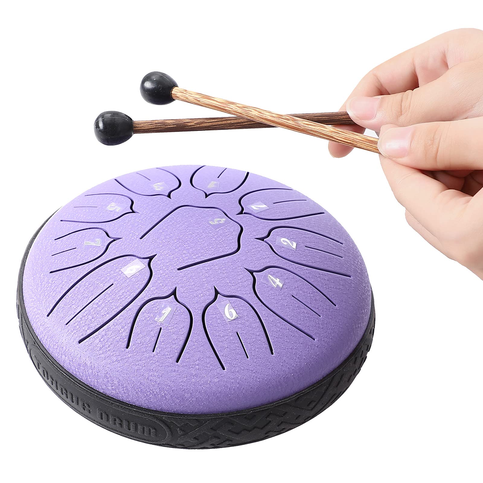Steel Tongue Drum, Ubblove Handpan Drum 11 Notes 6 Inch Percussion Instruments With Mallets Bag For Meditation Musical Education