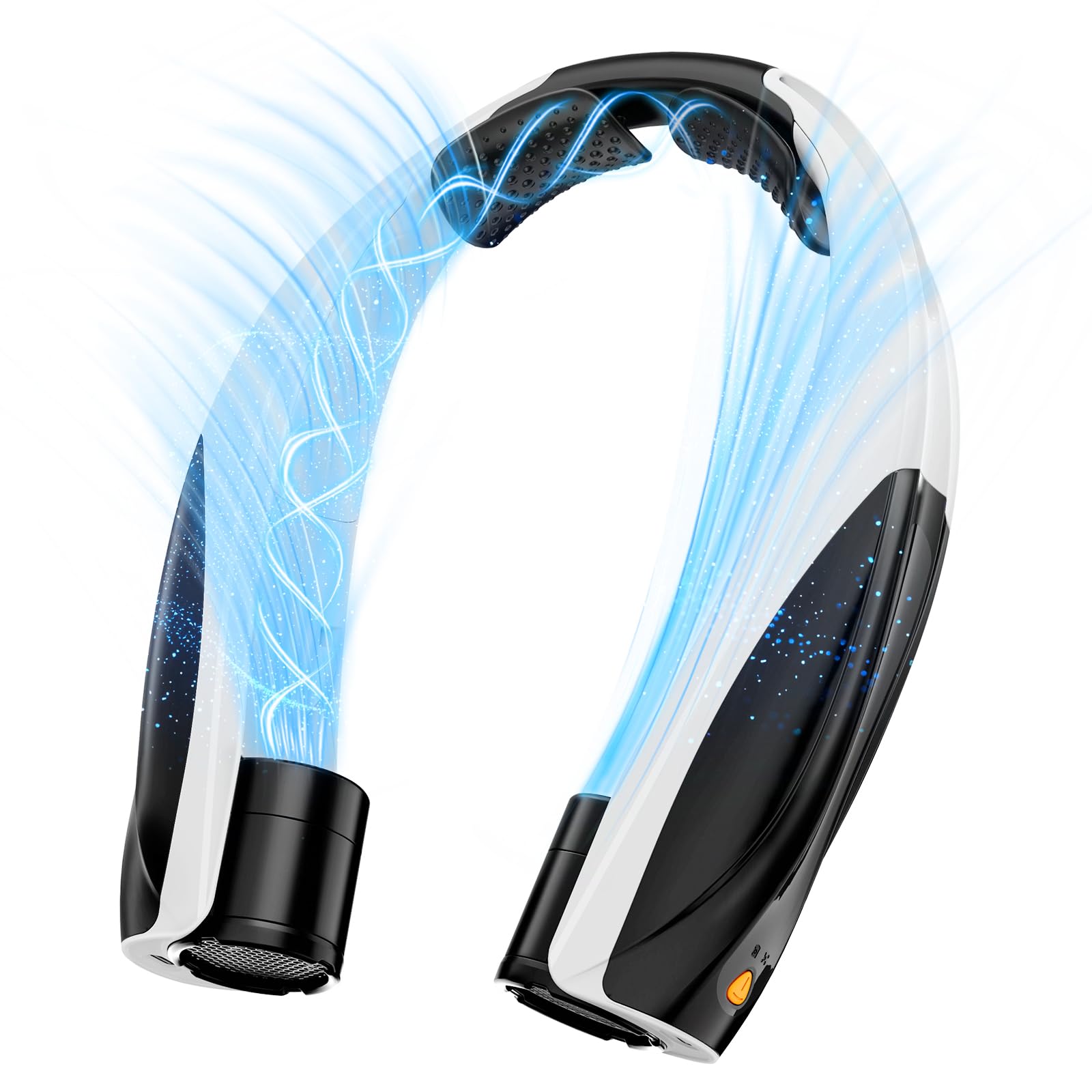 JIJ Neck Fan - Portable Neck Fan Rechargeable with 6 Adjustable Speeds, Neck Cooler with 360 Surround Breeze, Upgraded Long-last