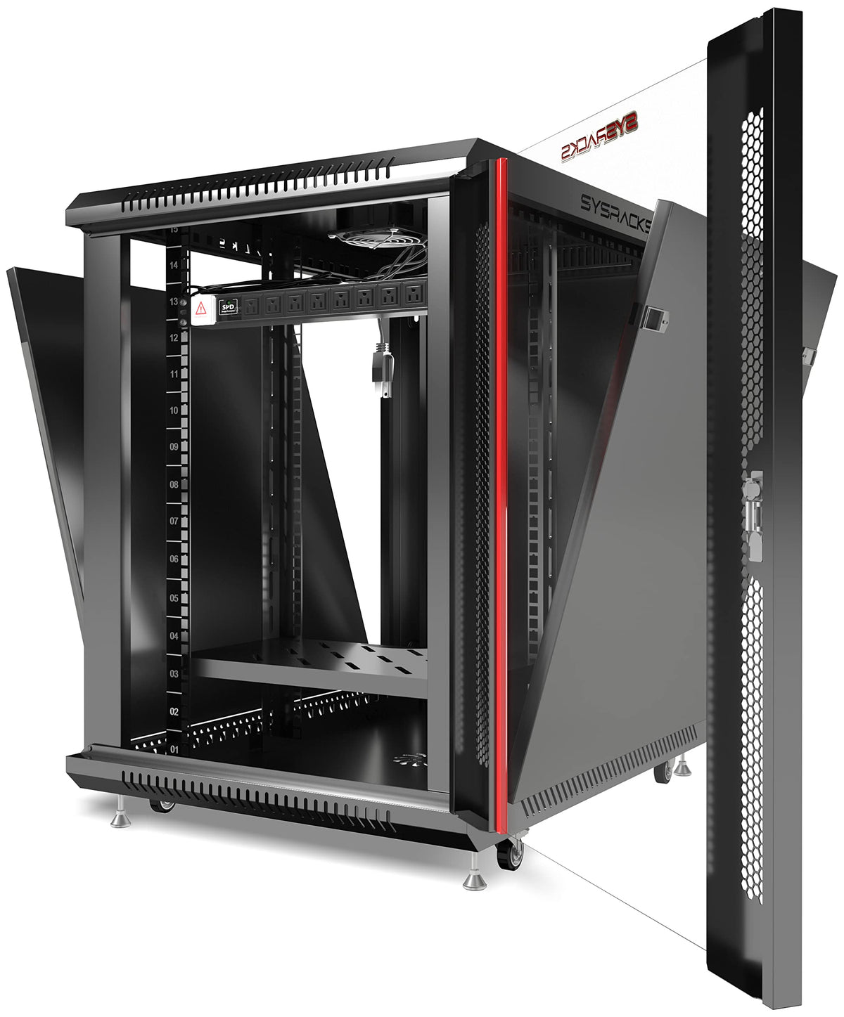 Sysracks 15U Server Rack Network 35 Inch Deep Lockable Server Cabinet ...