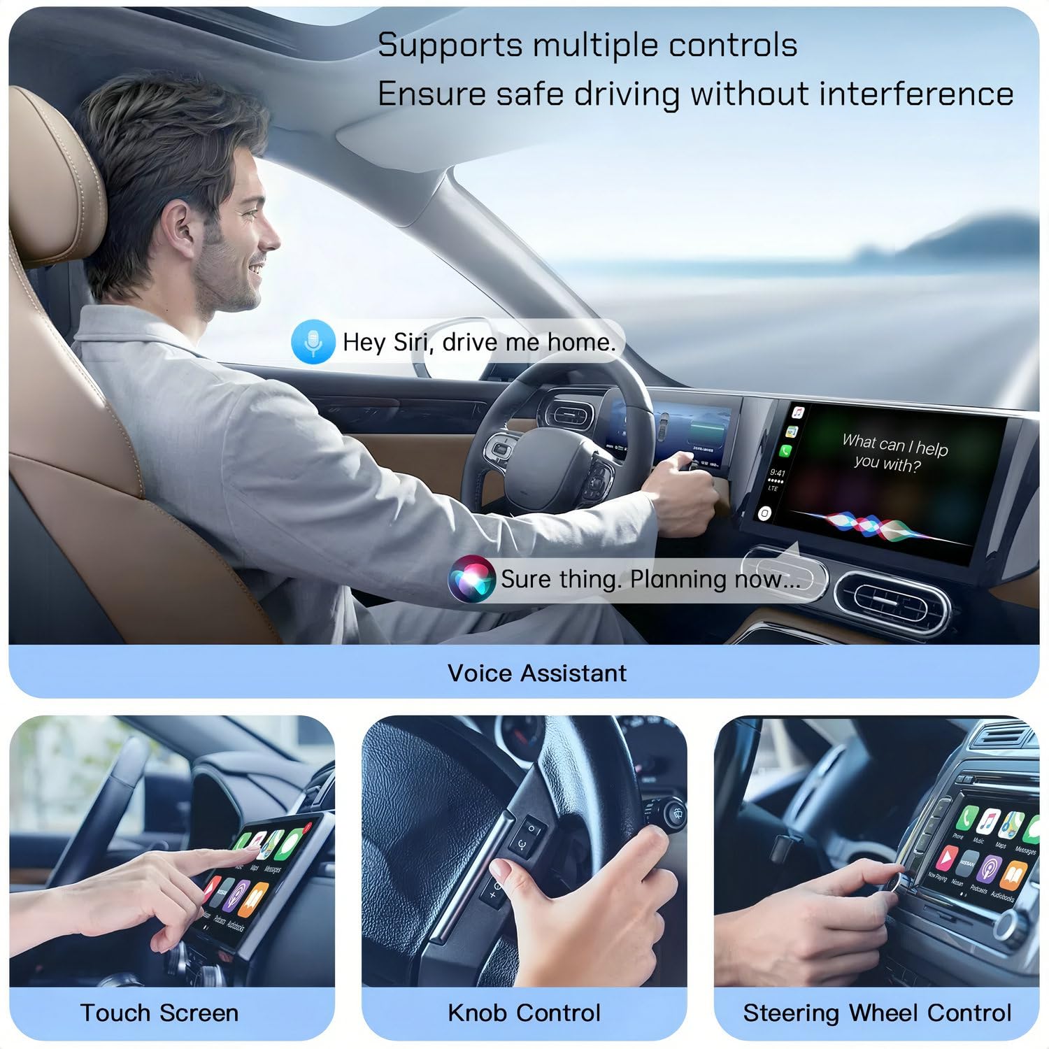 2025 Upgraded Wireless Carplay Adapter, Convert Wired To Wireless Car Play, Plug & Play Mini Carplay Wireless Adapter For Apple