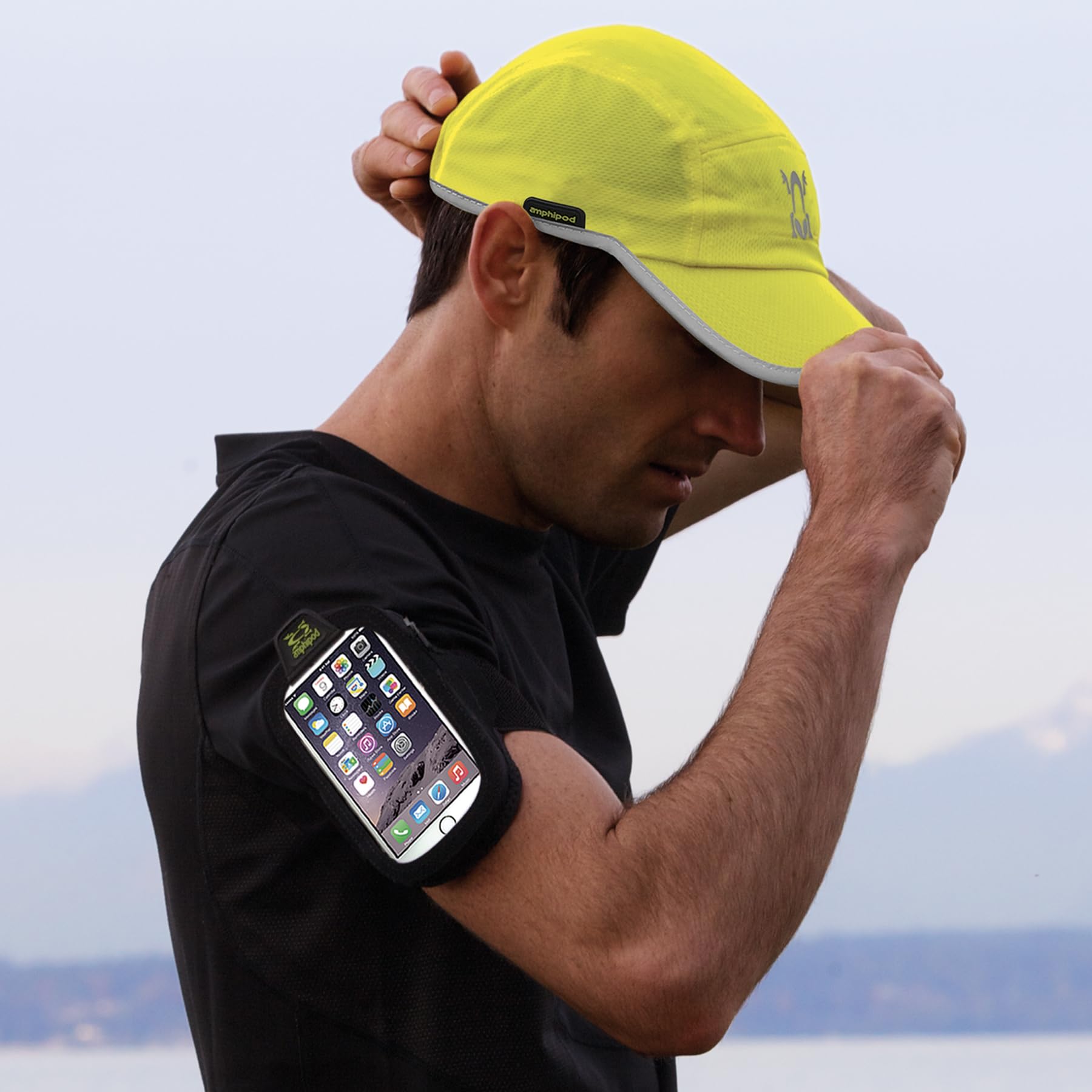 Amphipod Armpod Smartview Sumo Armband, Reflective Arm Or Belt Cell Phone Accessory With Zip Storage For Running & Walking   Bla