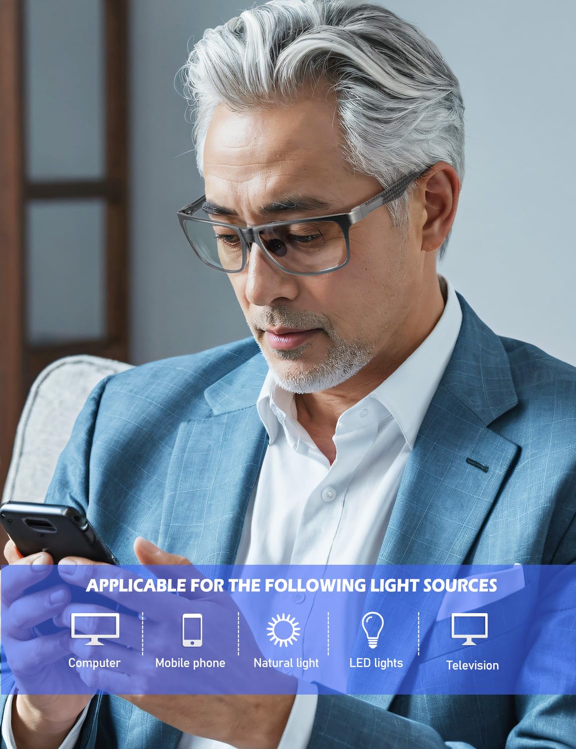 Anyluv Reading Glasses Men Mens Reading Glasses: Blue Light Reader Glasses Carbon Fiber Computer Screen Blocking