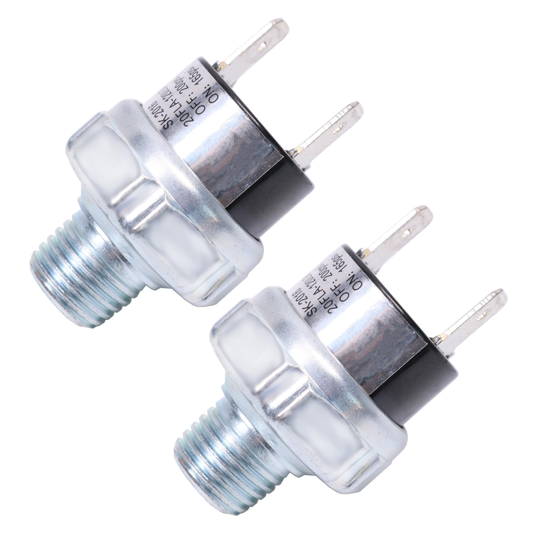 2Pcs 165 200Psi Air Pressure Switch Tank Mount Thread 1/4'' Npt 12V/24V Dc 165 200 Psi Air Train Horn Compressor Tank Pressure C